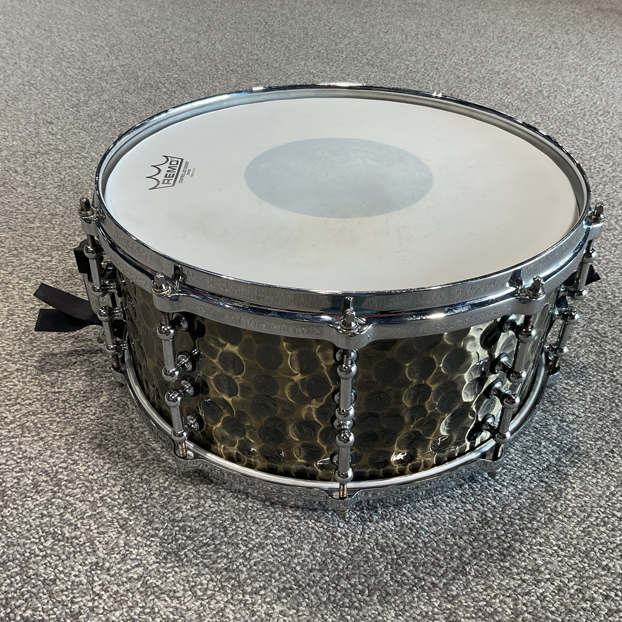 Used DDRUM DIOS HAND HAMMERED BRONZE 6.5x14 Snare Drum