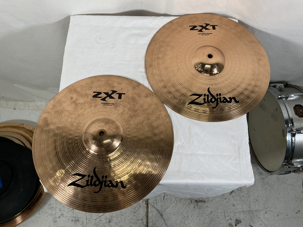 Used Zildjian ZXT HI HATS 14 Hi Hat Cymbals 14