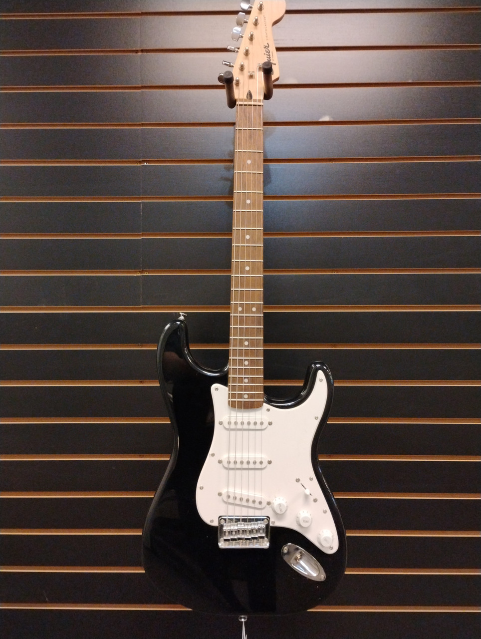 Used Squier STRATOCASTER Electric Guitar Black 6-String