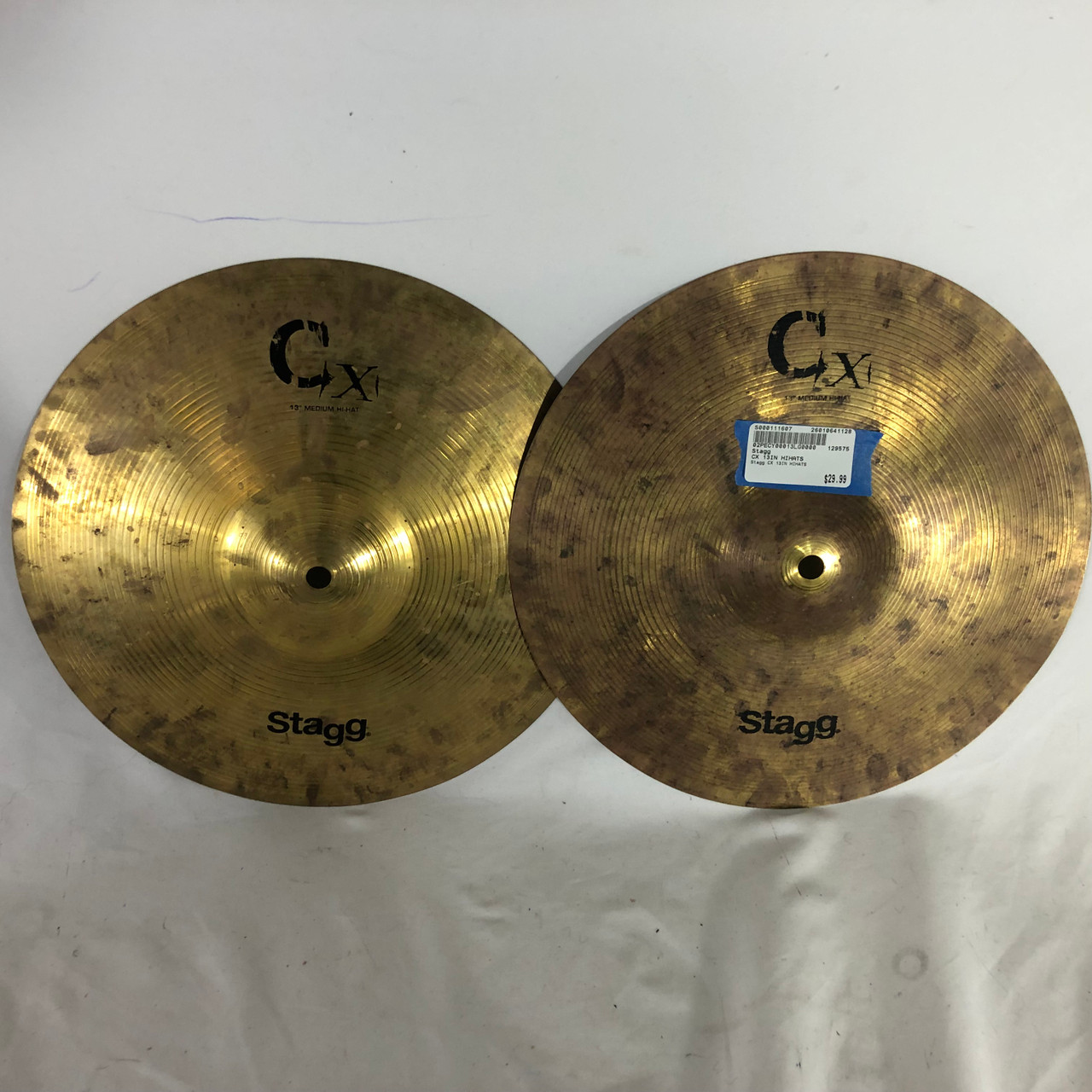 Used Stagg CX 13IN HIHATS Hi Hat Cymbals 13