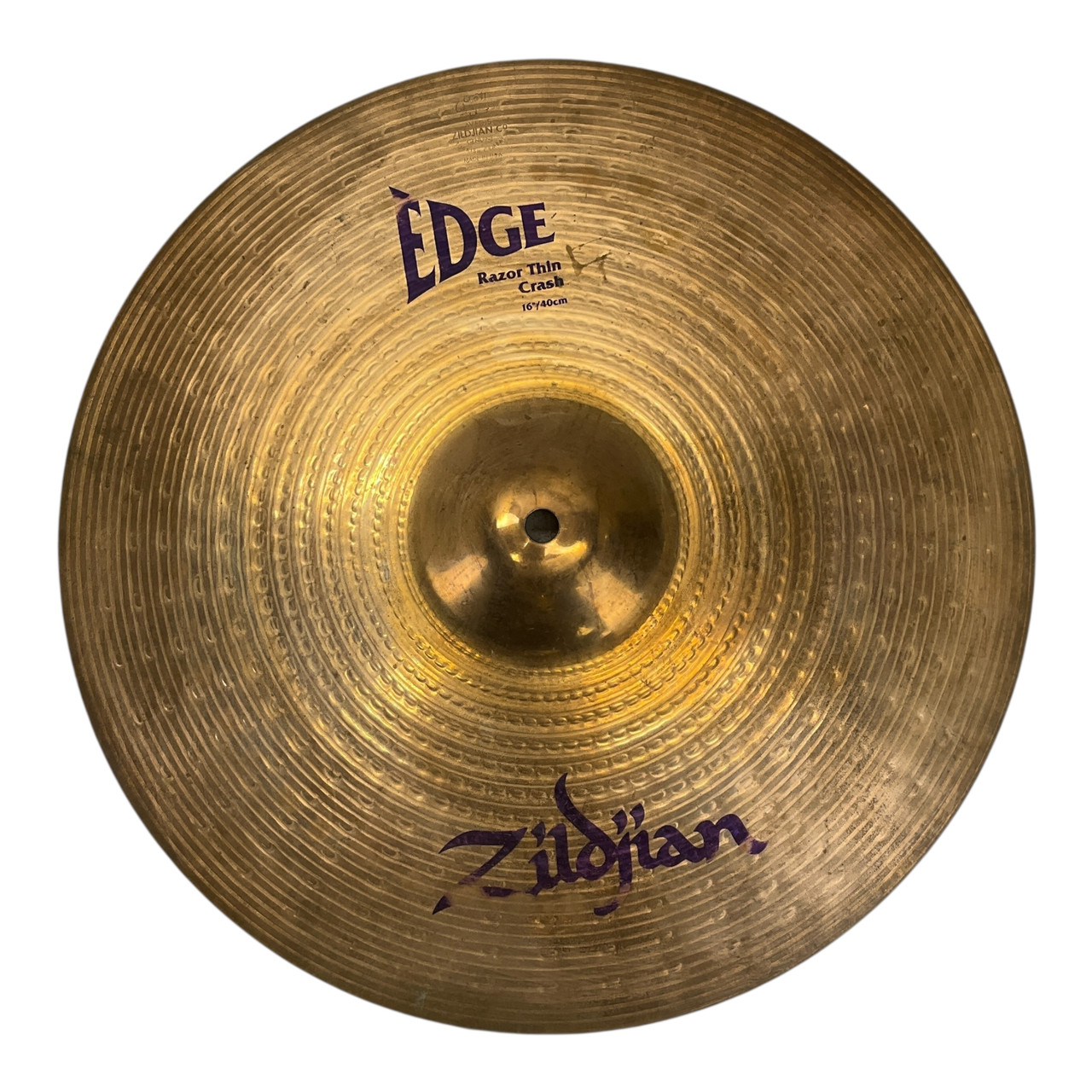 その他 BBB Used Zildjian 16 IN EDGE RAZOR THIN CRASH Crash Cymbal 16