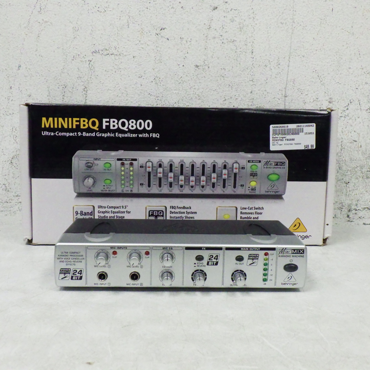 Used Behringer MINIFBQ FBQ800 Pro Sound Effects Unit
