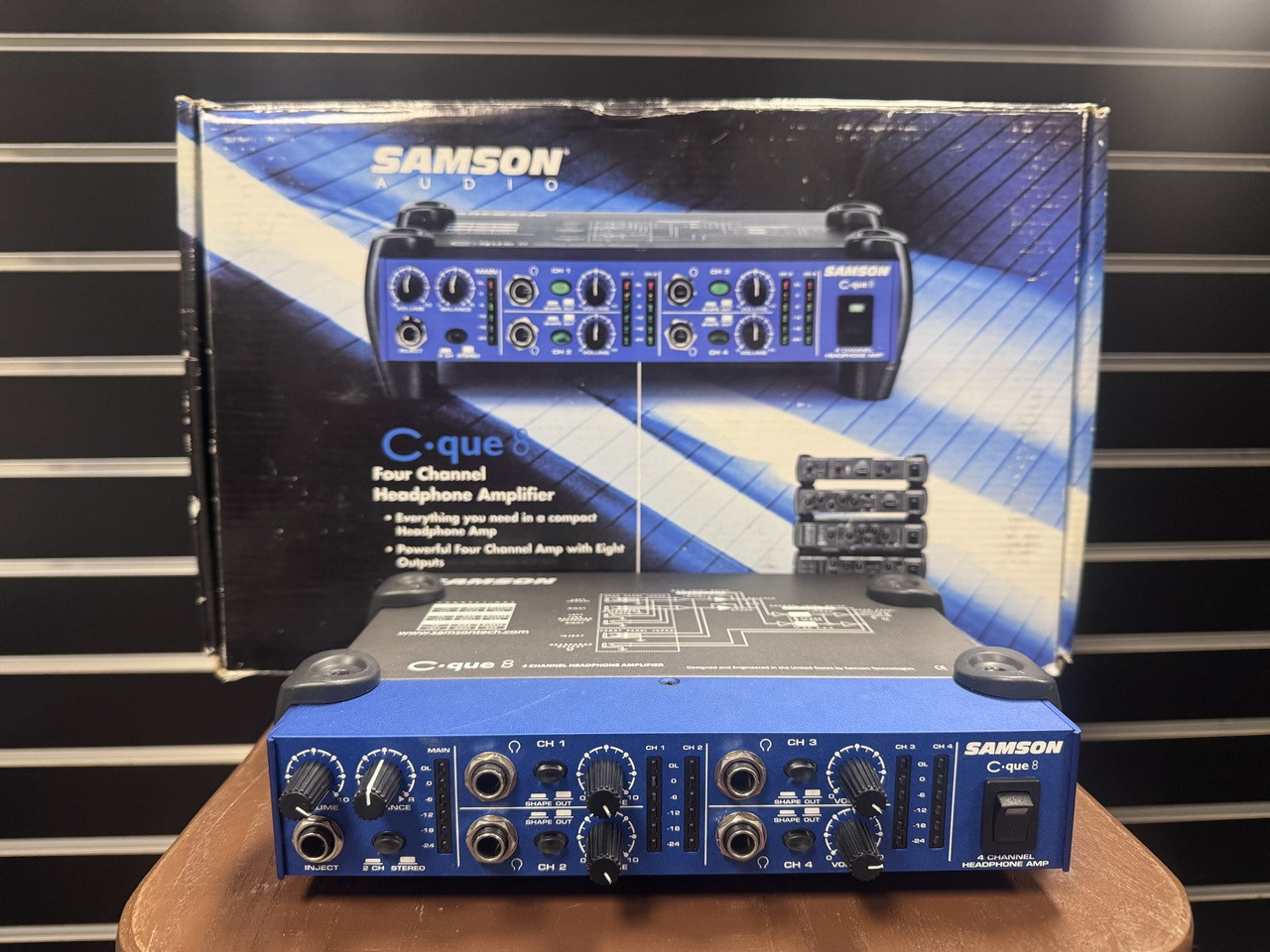 Used Samson CQUE 8 HEADPHONE AMP Power Amplifier