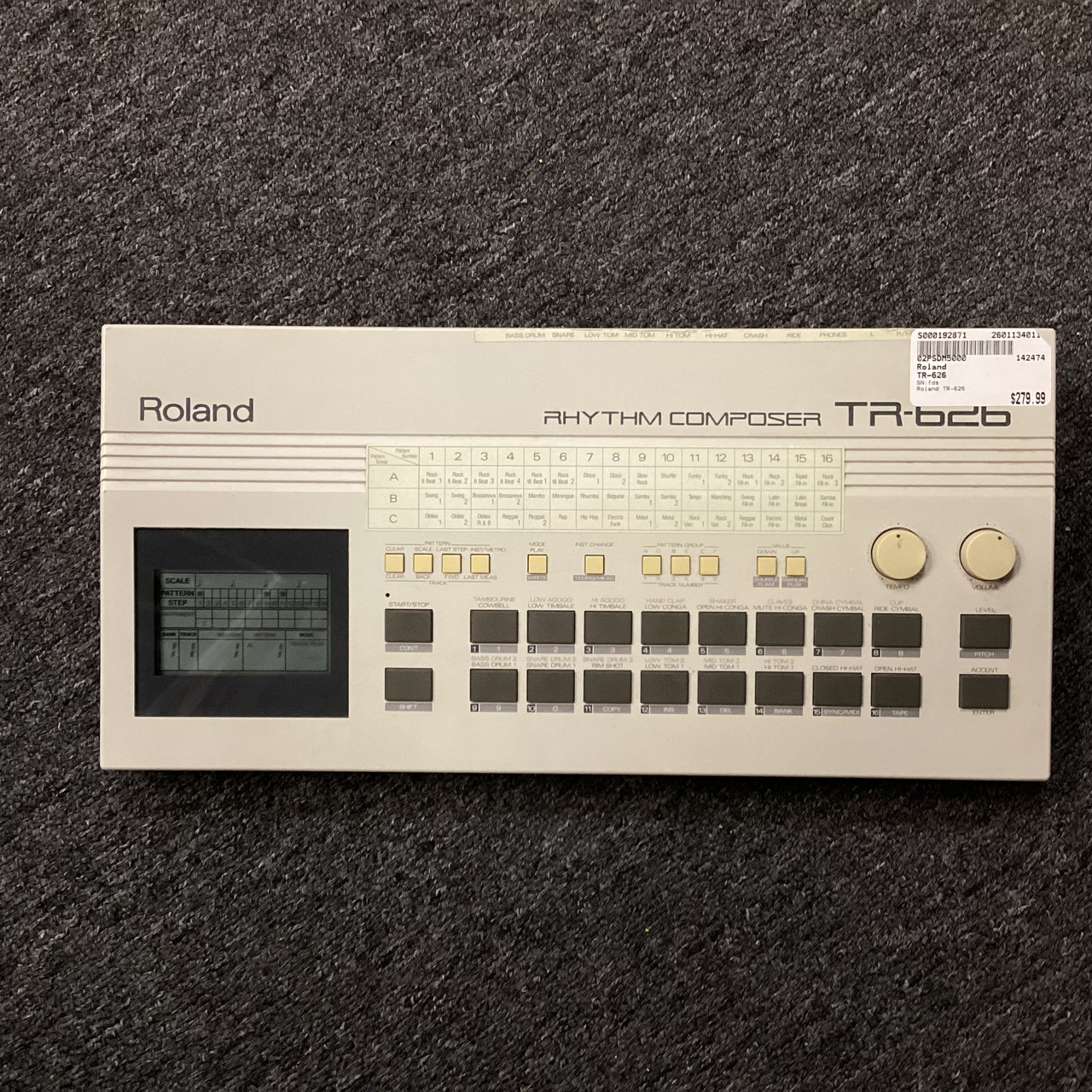 Used Roland TR-626 Vintage Drum Machine