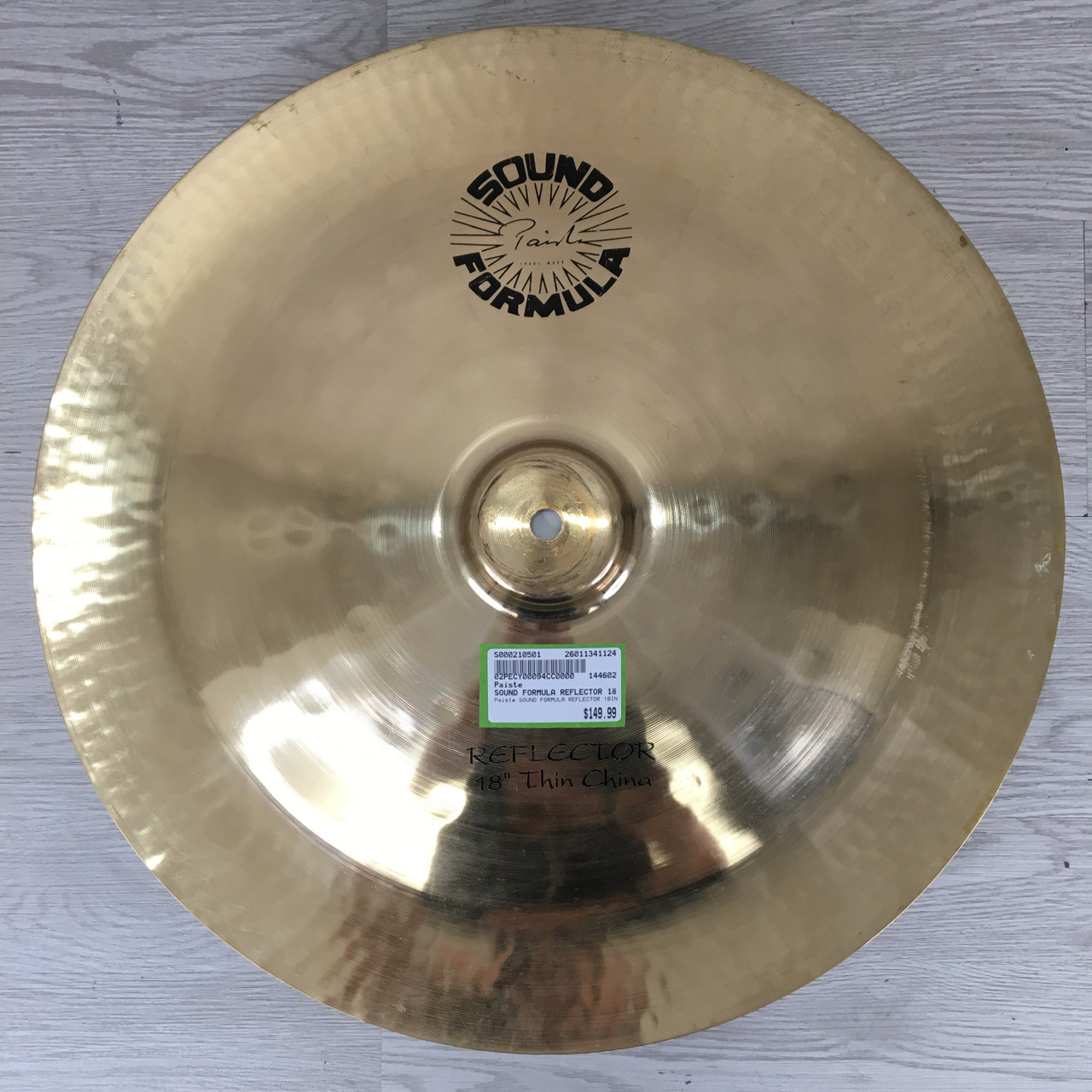 Used Paiste SOUND FORMULA REFLECTOR 18IN THIN CHINA China Cymbal 18