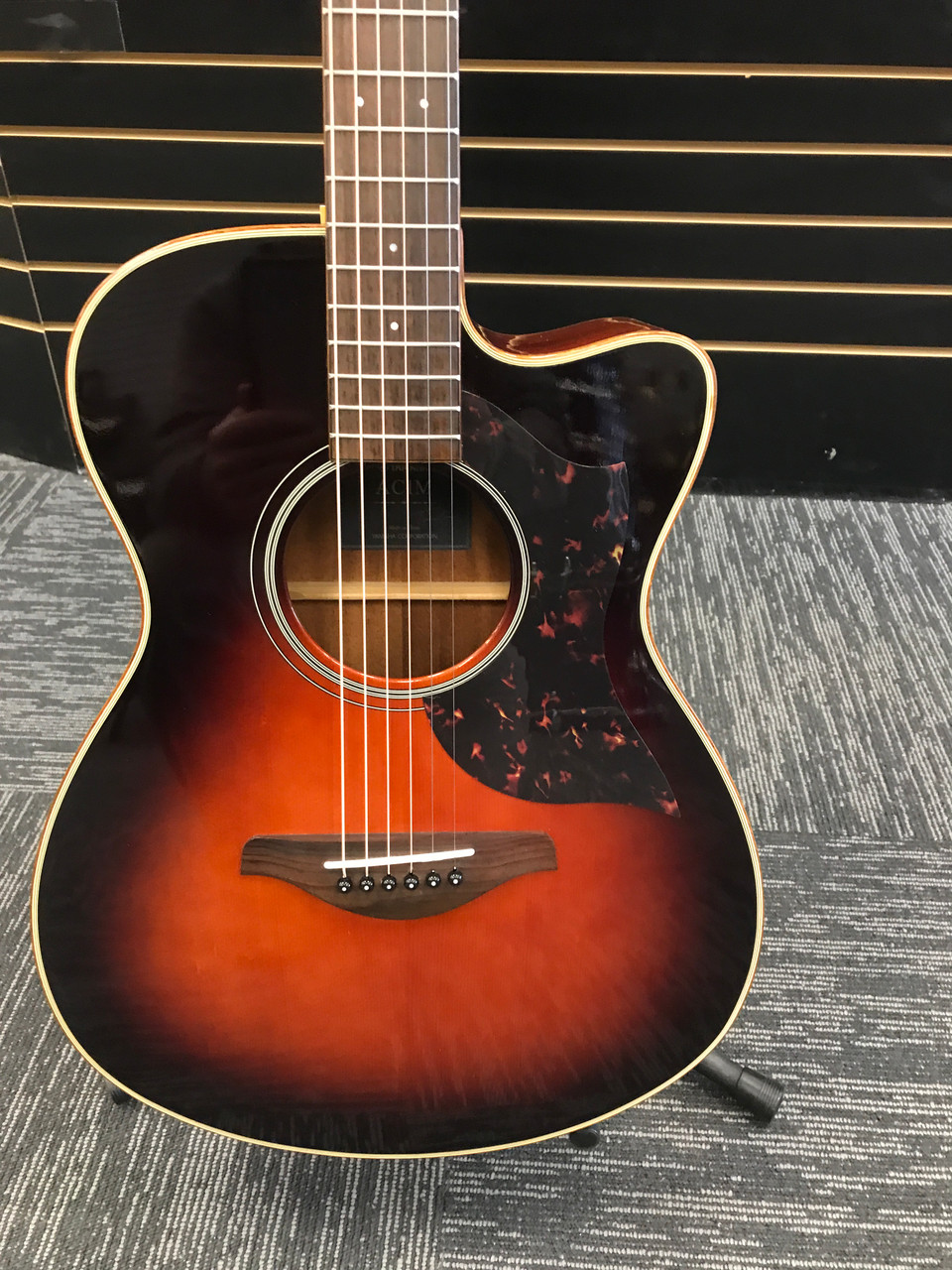 Used Yamaha AC1M Solid Top Acoustic Guitar Tobacco Sunburst