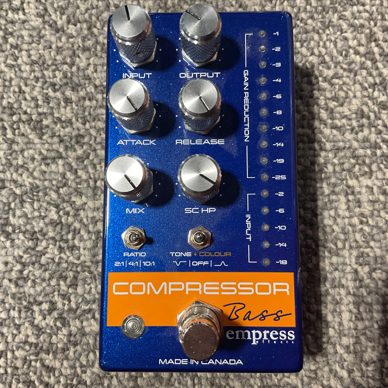 Used EMPRESS BLUE SPARKLE Bass Compressor Pedal