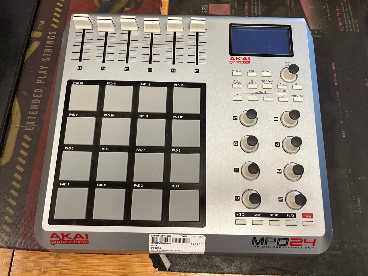Used Akai MPD24 Pad Controller Pad