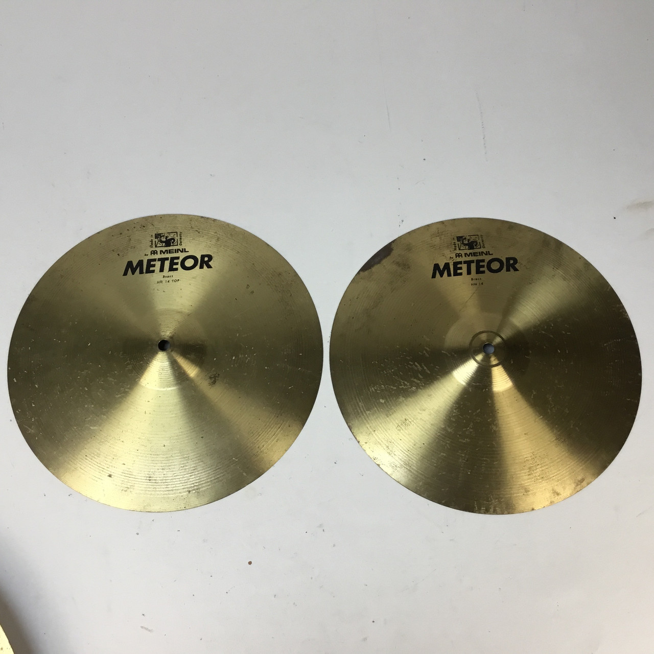 Used Meinl 14IN METEOR HI HATS Hi Hat Cymbals 14