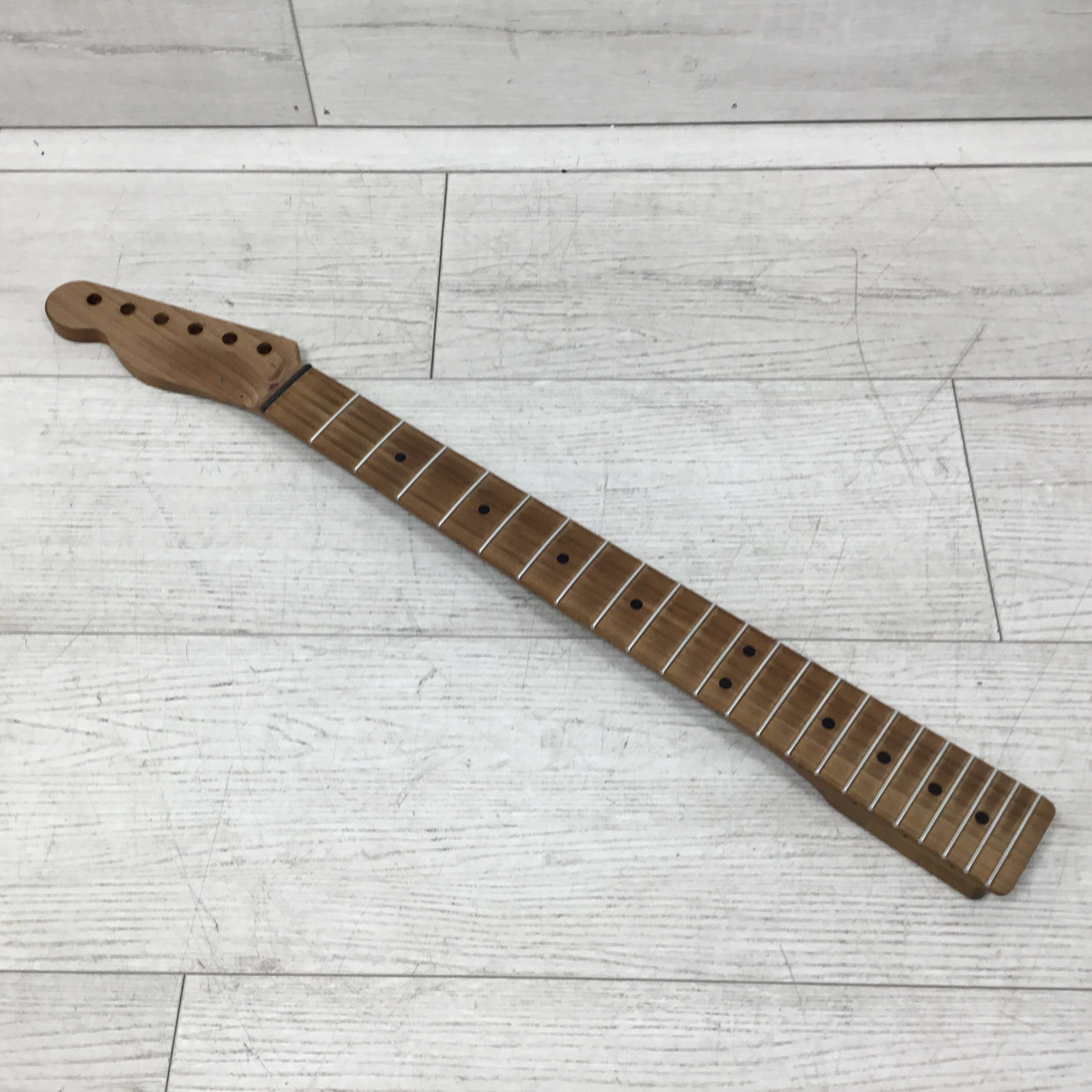 Used Warmoth 10-16 ROASTED LEFT TELE NECK Guitar Accessory