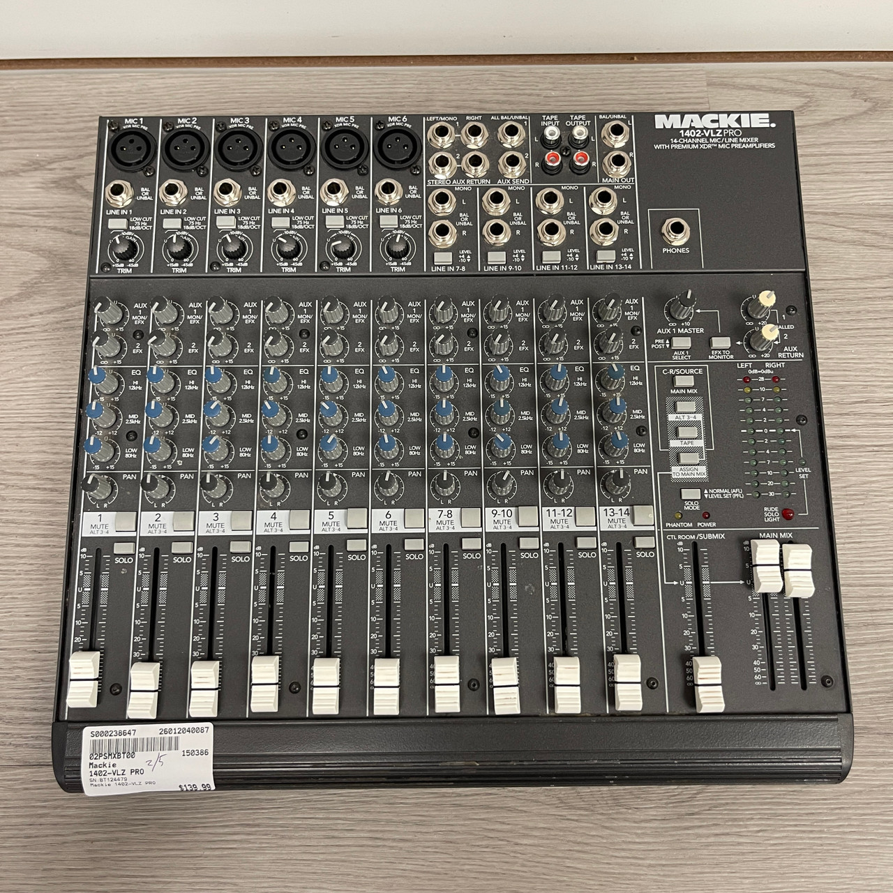 Used Mackie 1402-VLZ PRO Mixing Console