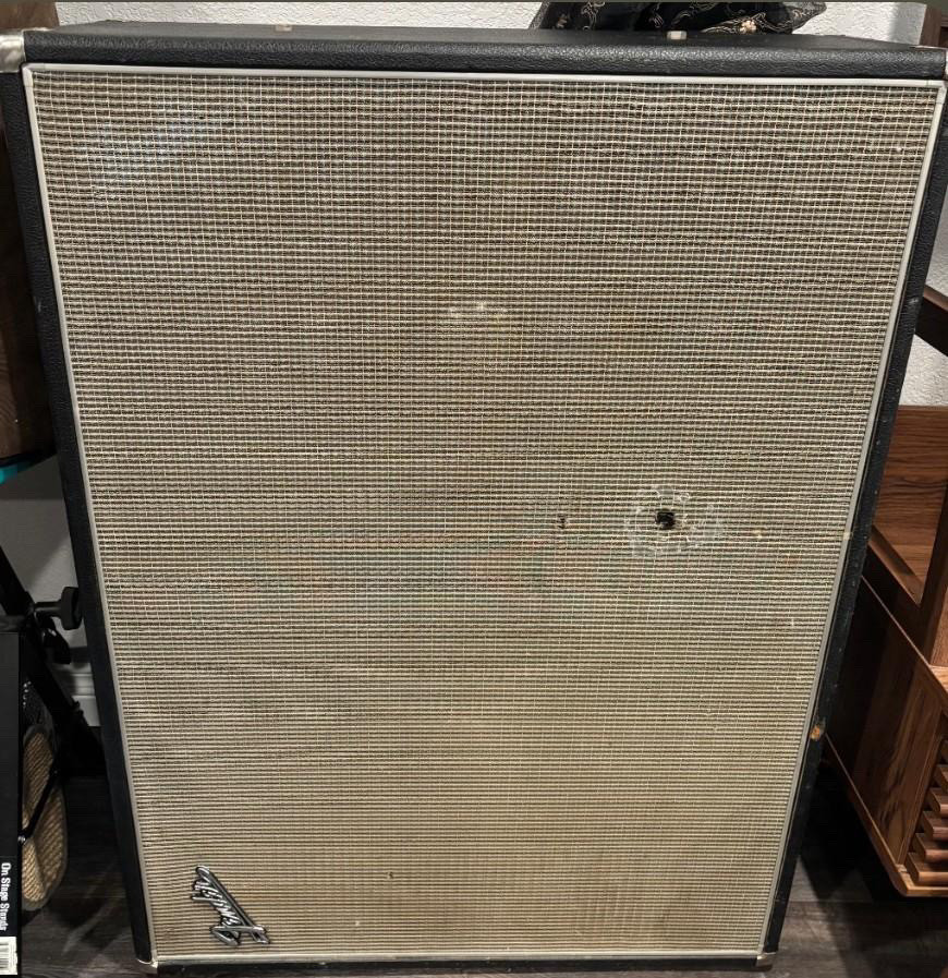 Used Fender BASSMAN 2X12 70S DRIP EDGE Vintage Guitar Speaker Cabinet