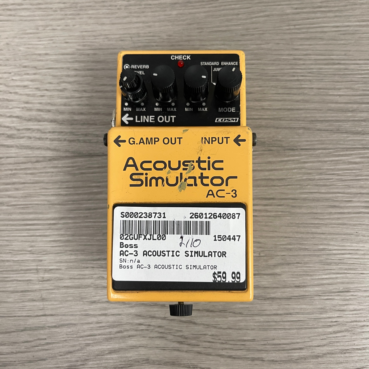 Used Boss AC-3 ACOUSTIC SIMULATOR Guitar Effects Pedal