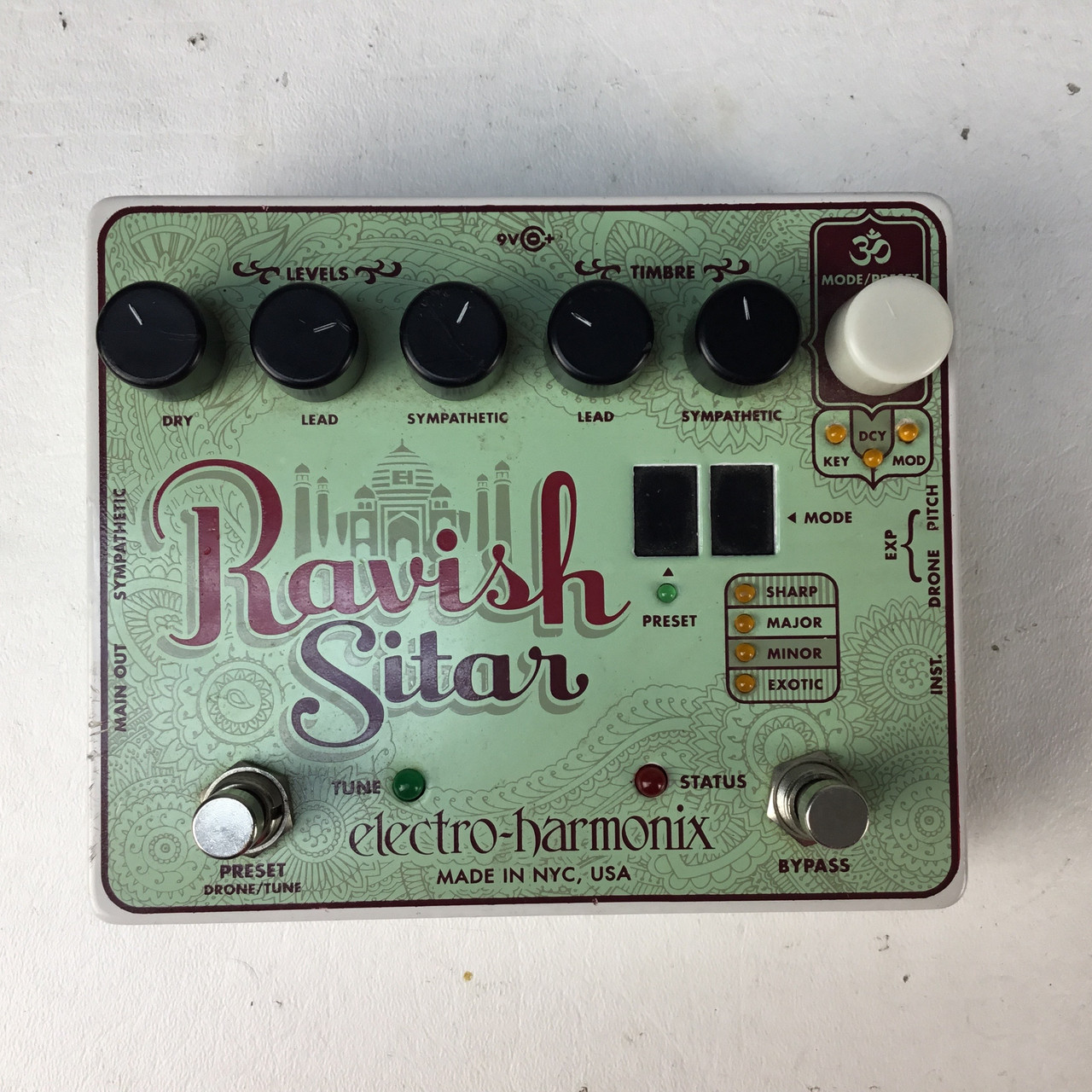 Used Electro Harmonix (E/H) RAVISH SITAR Guitar Effects Pedal