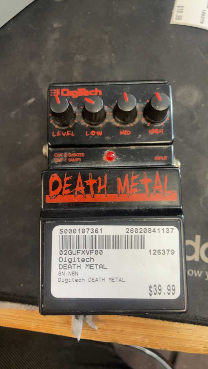 Used Digitech DEATH METAL Distortion Pedal