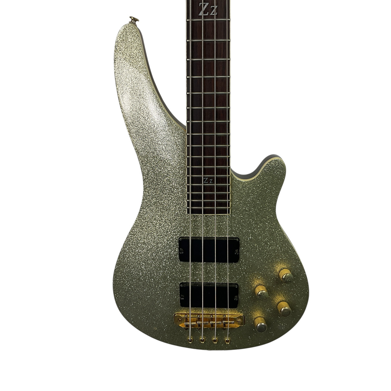Used Galveston ZZ GOLD SPARKLE 4 STRING BASS Bass Guitar Goldtop 4
