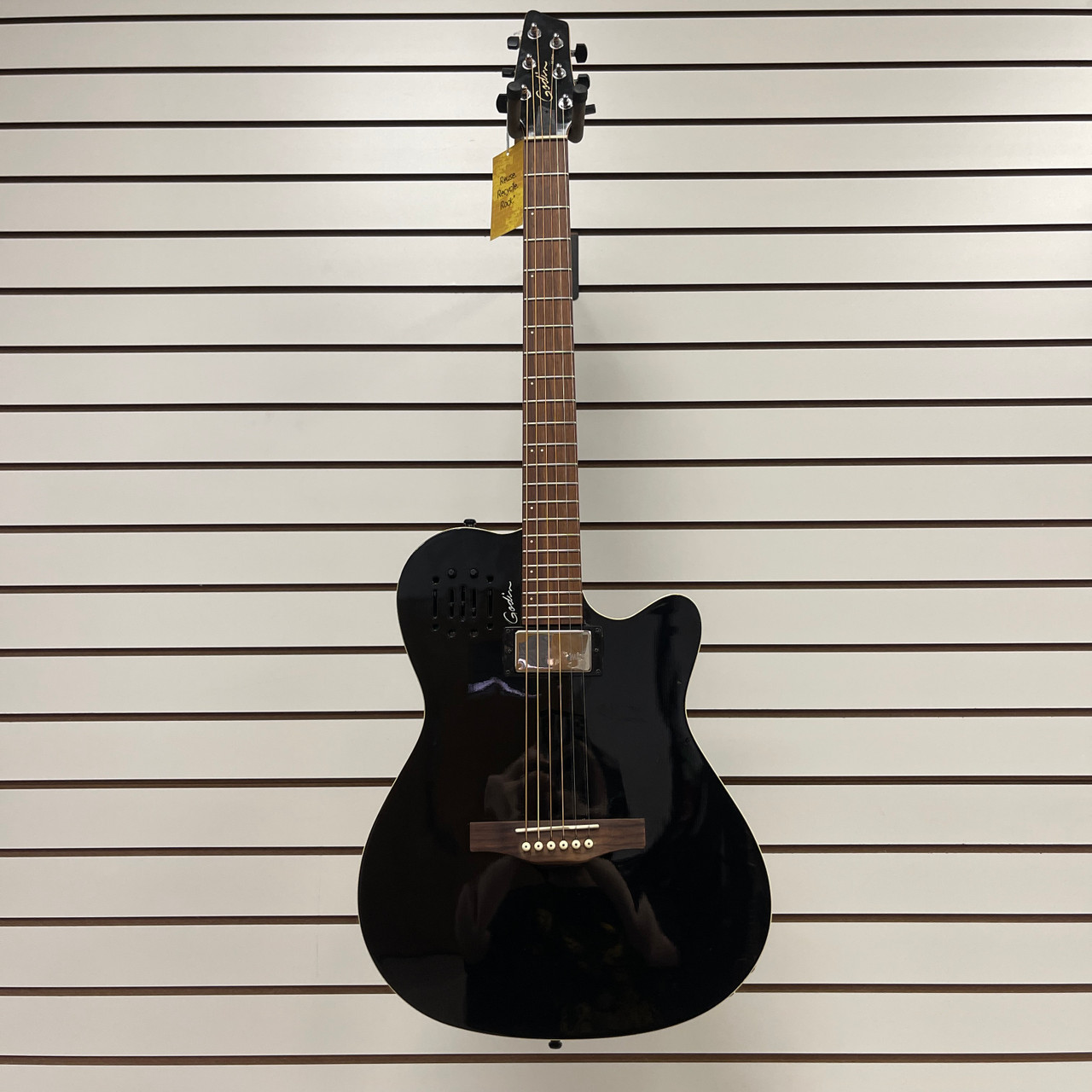 Used Godin A6 ULTRA AS-IS Solid Top Acoustic Guitar Black