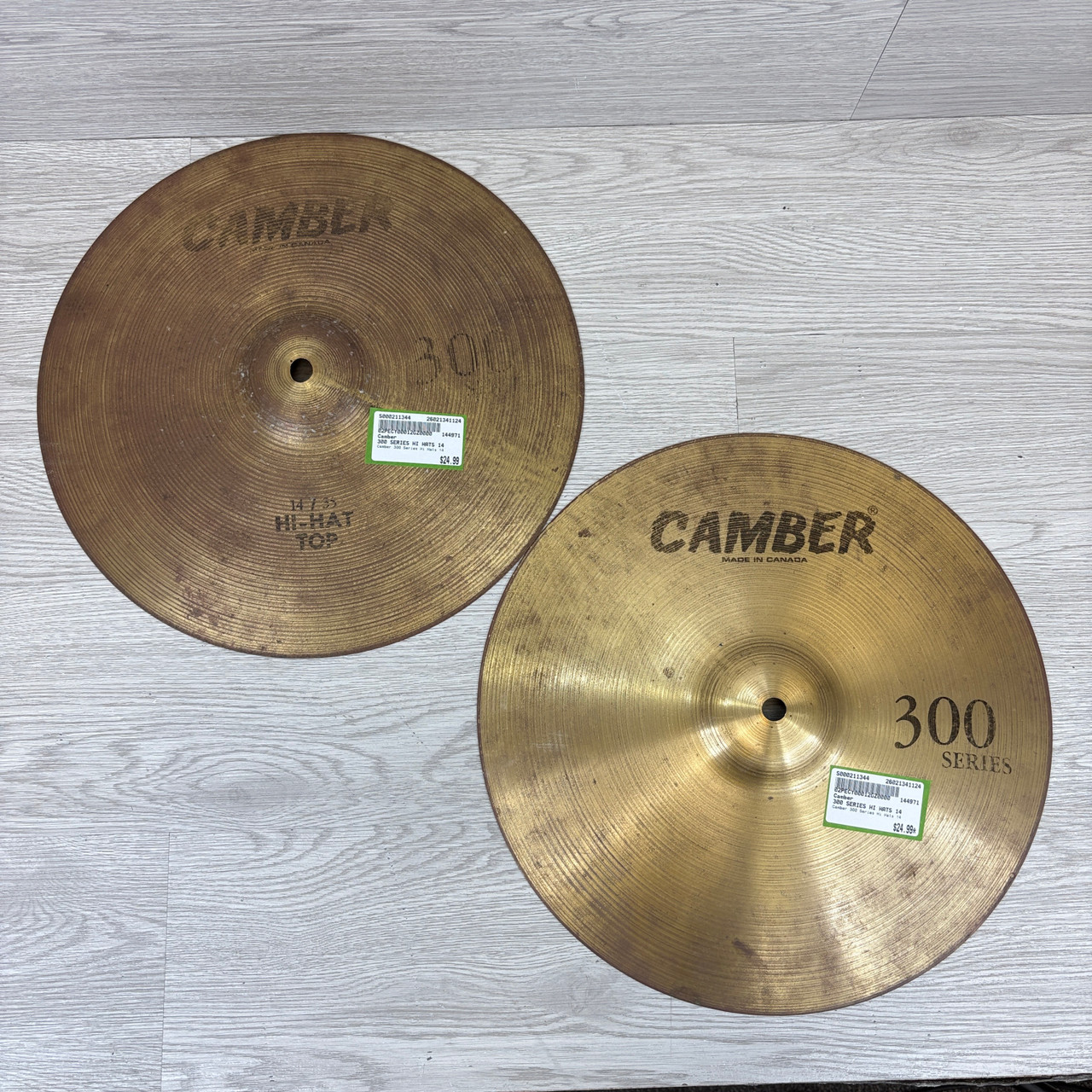 Used Camber 300 SERIES HI HATS 14 Hi Hat Cymbals 14