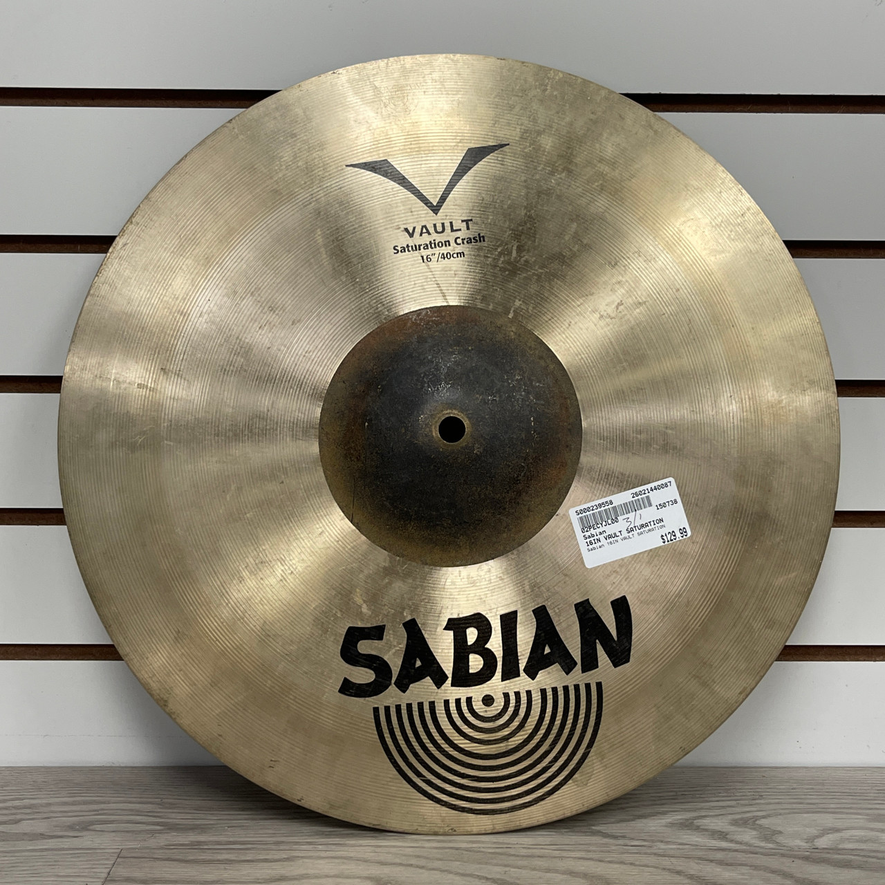 Used Sabian 16IN VAULT SATURATION Crash Cymbal 16