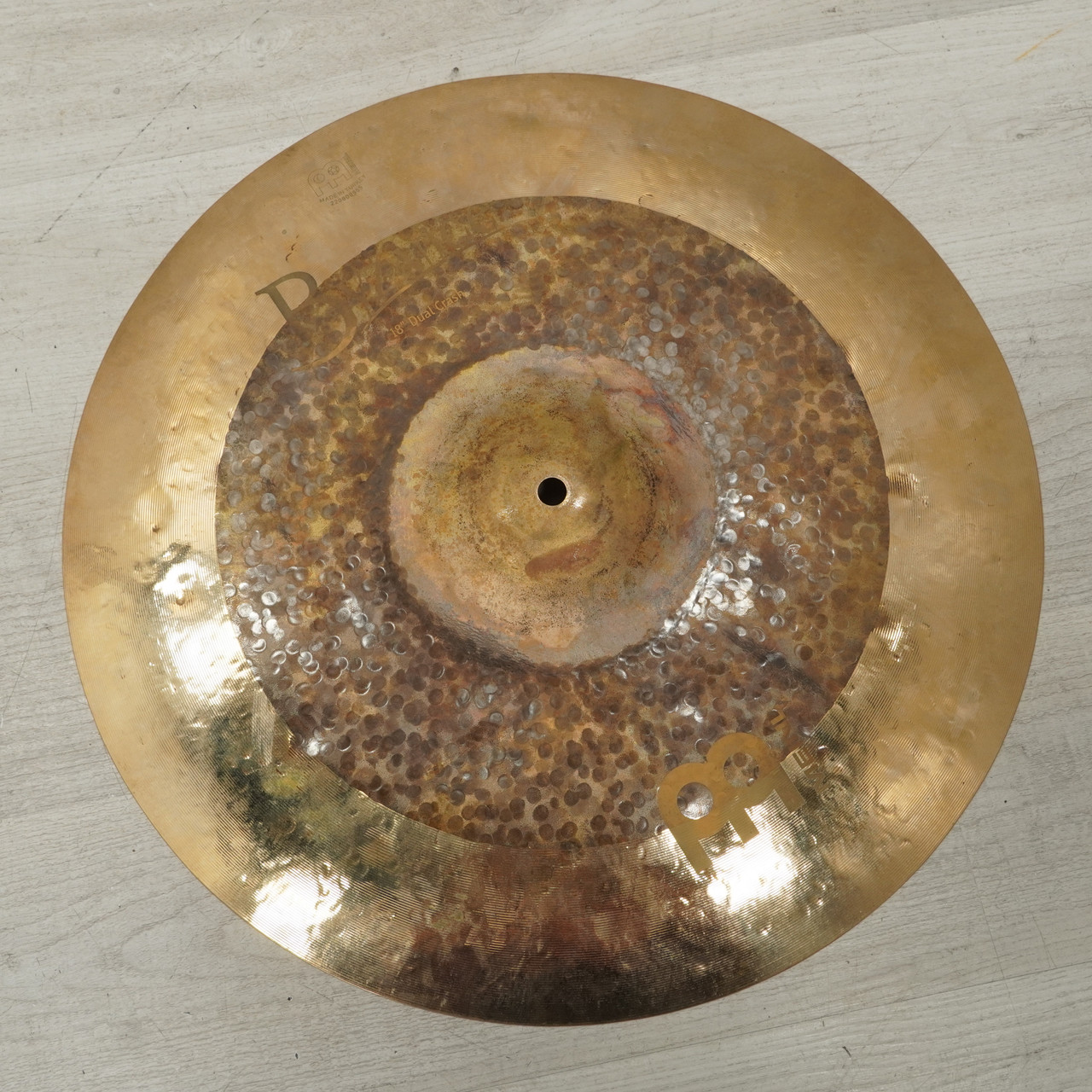 Used Meinl Byzance Dual Crash Cymbal 18 - Inch