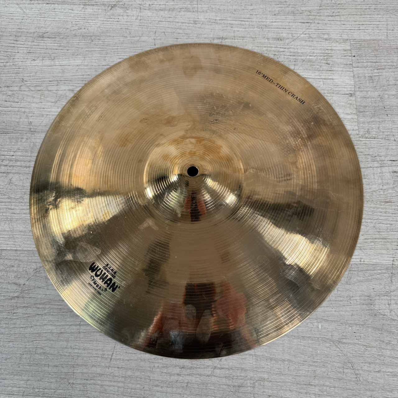 Used Wuhan Western Medium Thin Crash Cymbal - 16-inch