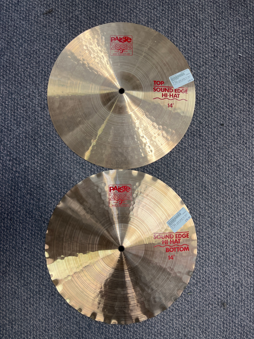 Used Paiste 14 2002 SOUD EDGE HI HATS Hi Hat Cymbals 14