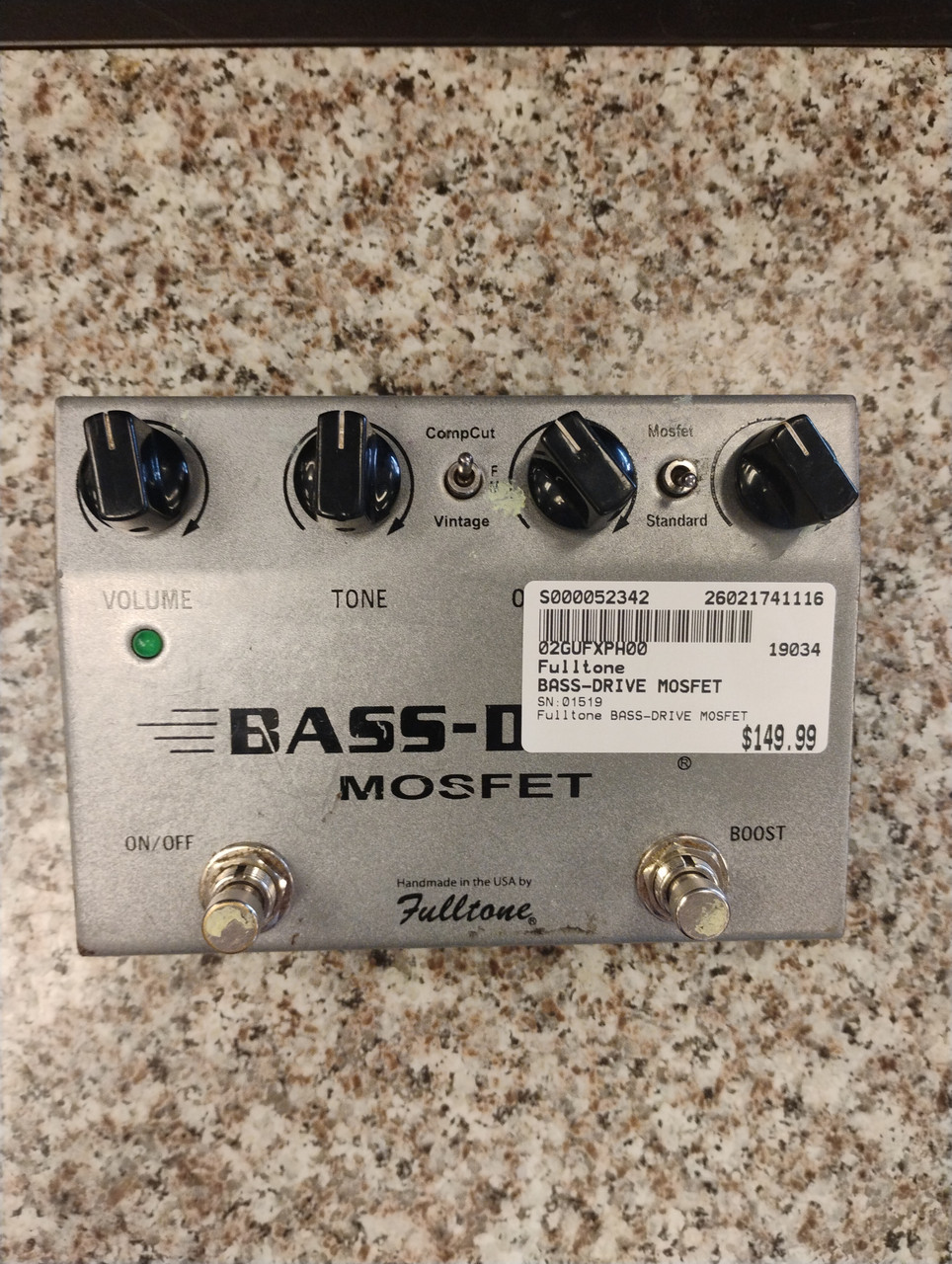 Used Fulltone BASS-DRIVE MOSFET Distortion Pedal