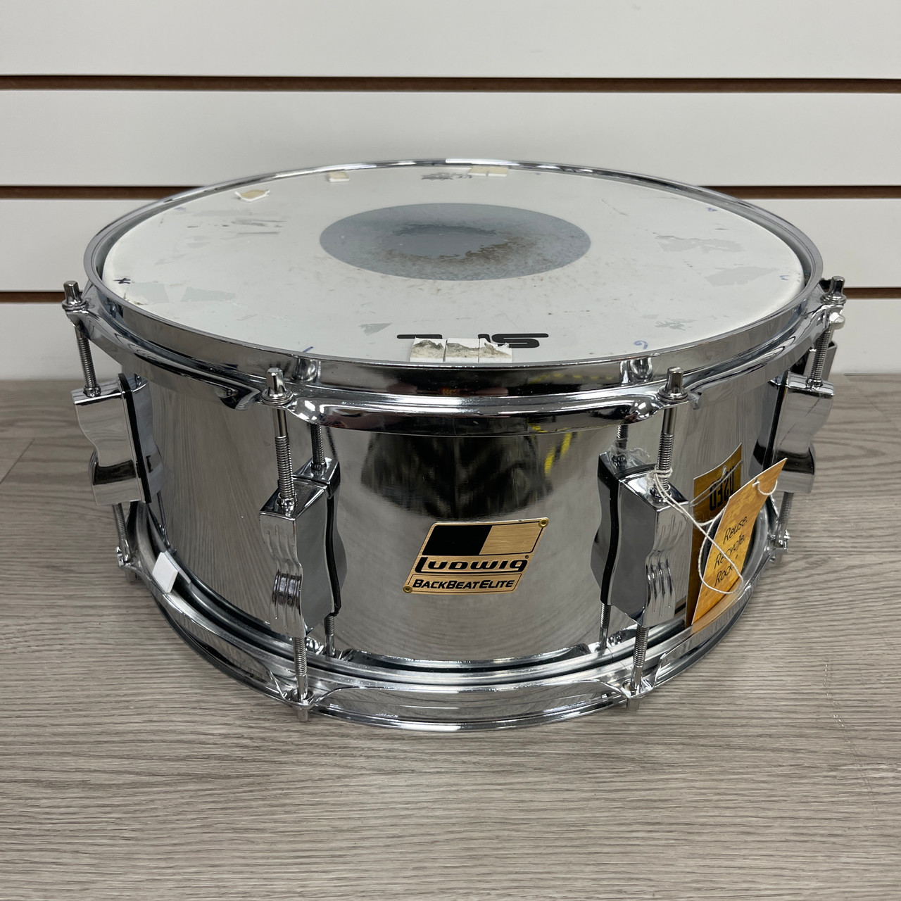 洋楽 Bapt/ no answer Used Ludwig 14X6.5 BACKBEAT ELITE SNARE Metal Snare Drum 14