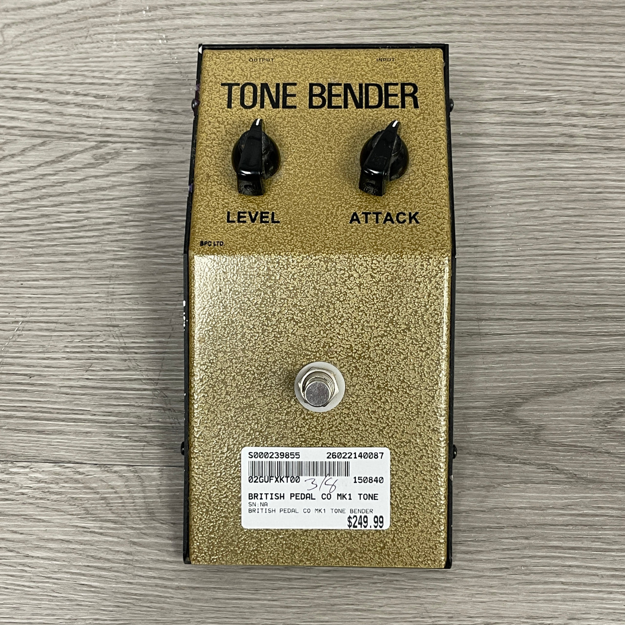Used BRITISH PEDAL CO MK1 TONE BENDER Fuzz Pedal