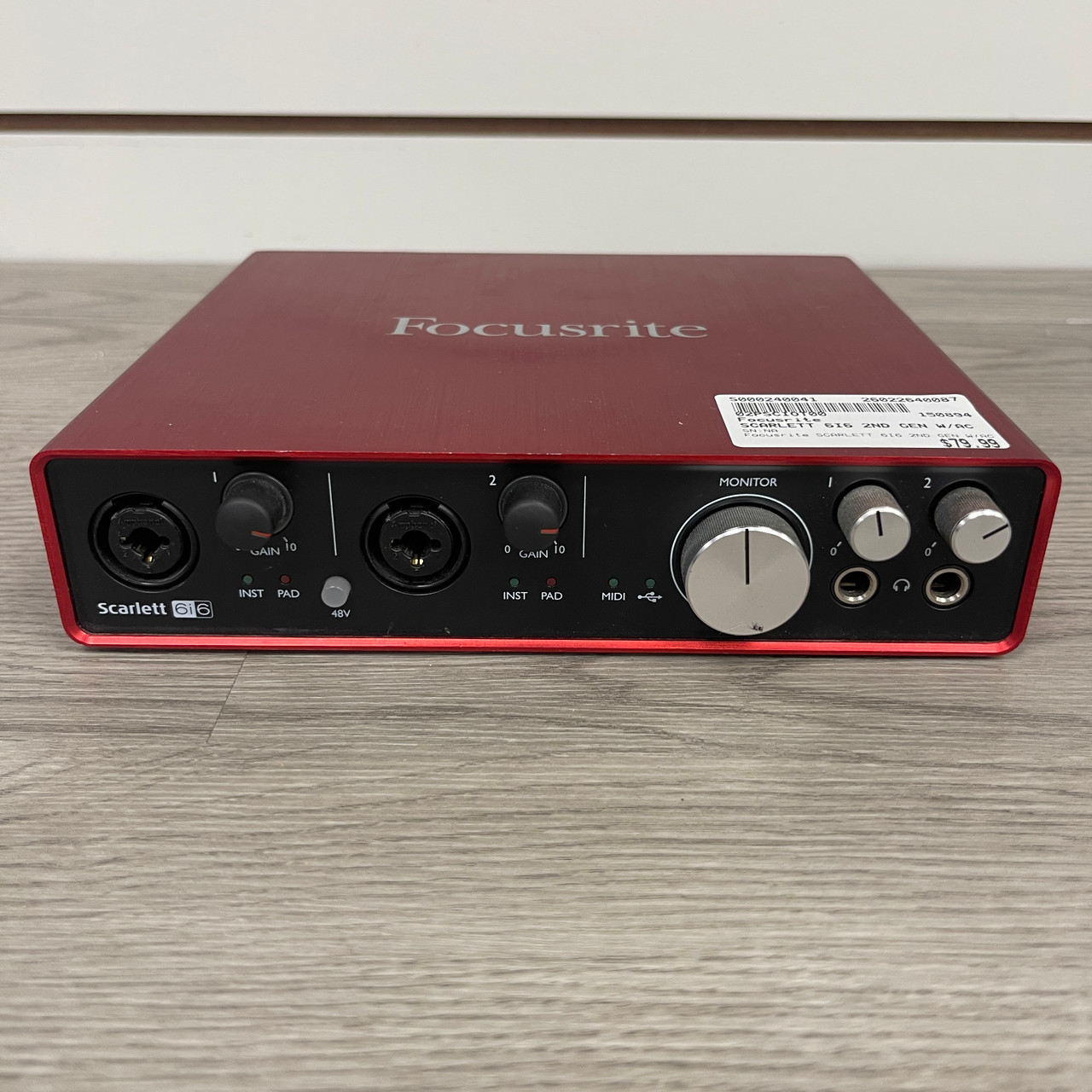 Used Focusrite SCARLETT 6I6 2ND GEN W/AC Computer Interface 6 A/D