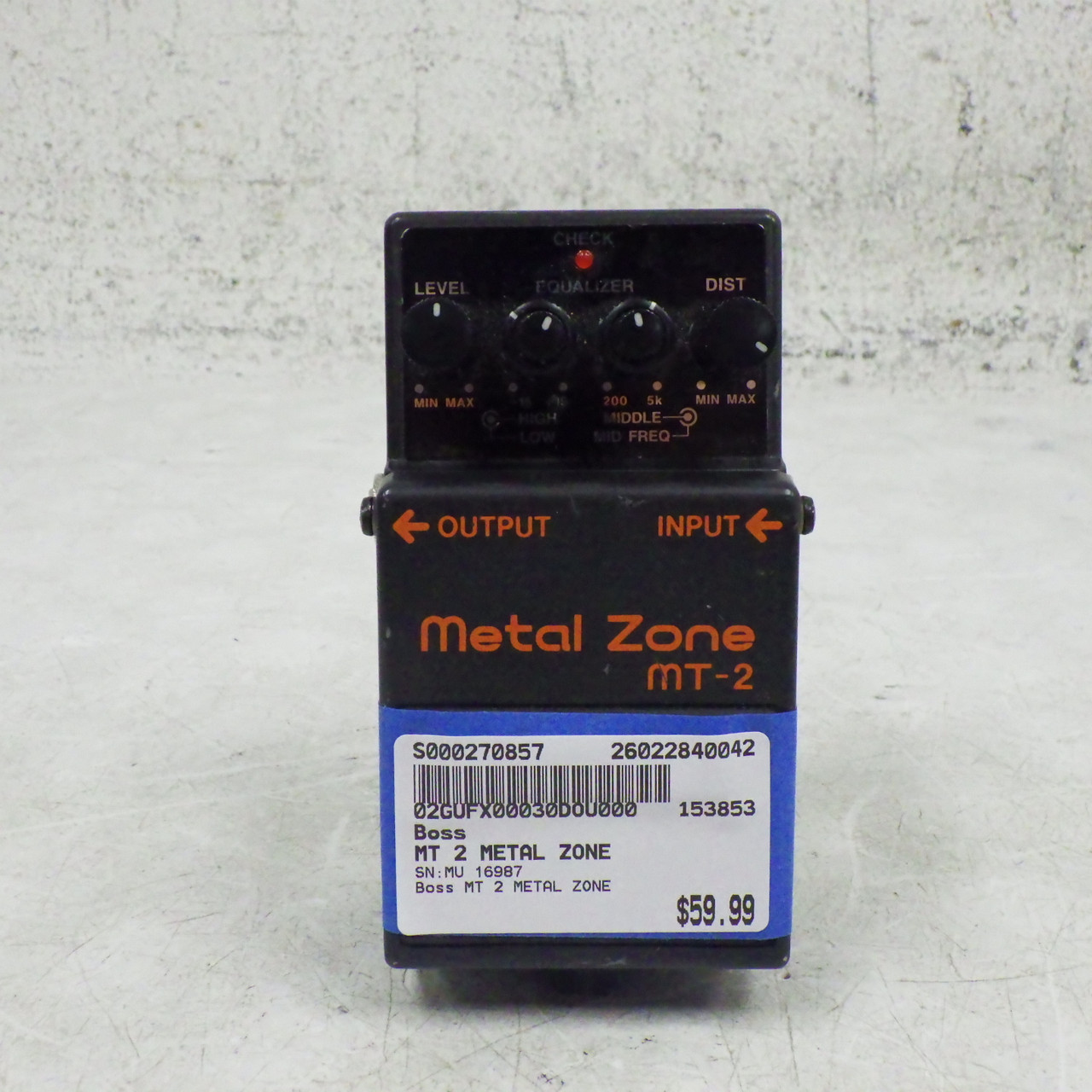 Used Boss MT 2 METAL ZONE Distortion Pedal
