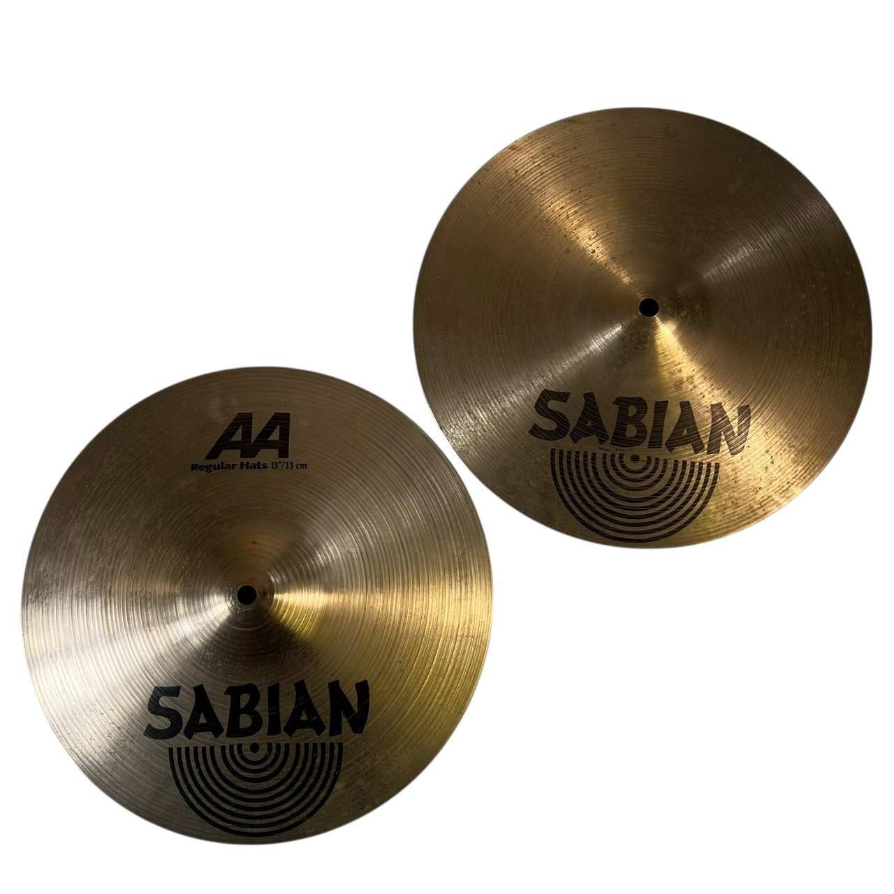 Used Sabian 13IN AA REGULAR HI-HATS Hi Hat Cymbals 13 Used Sabian 13IN AA REGULAR HI-HATS Hi Hat Cymbals 13