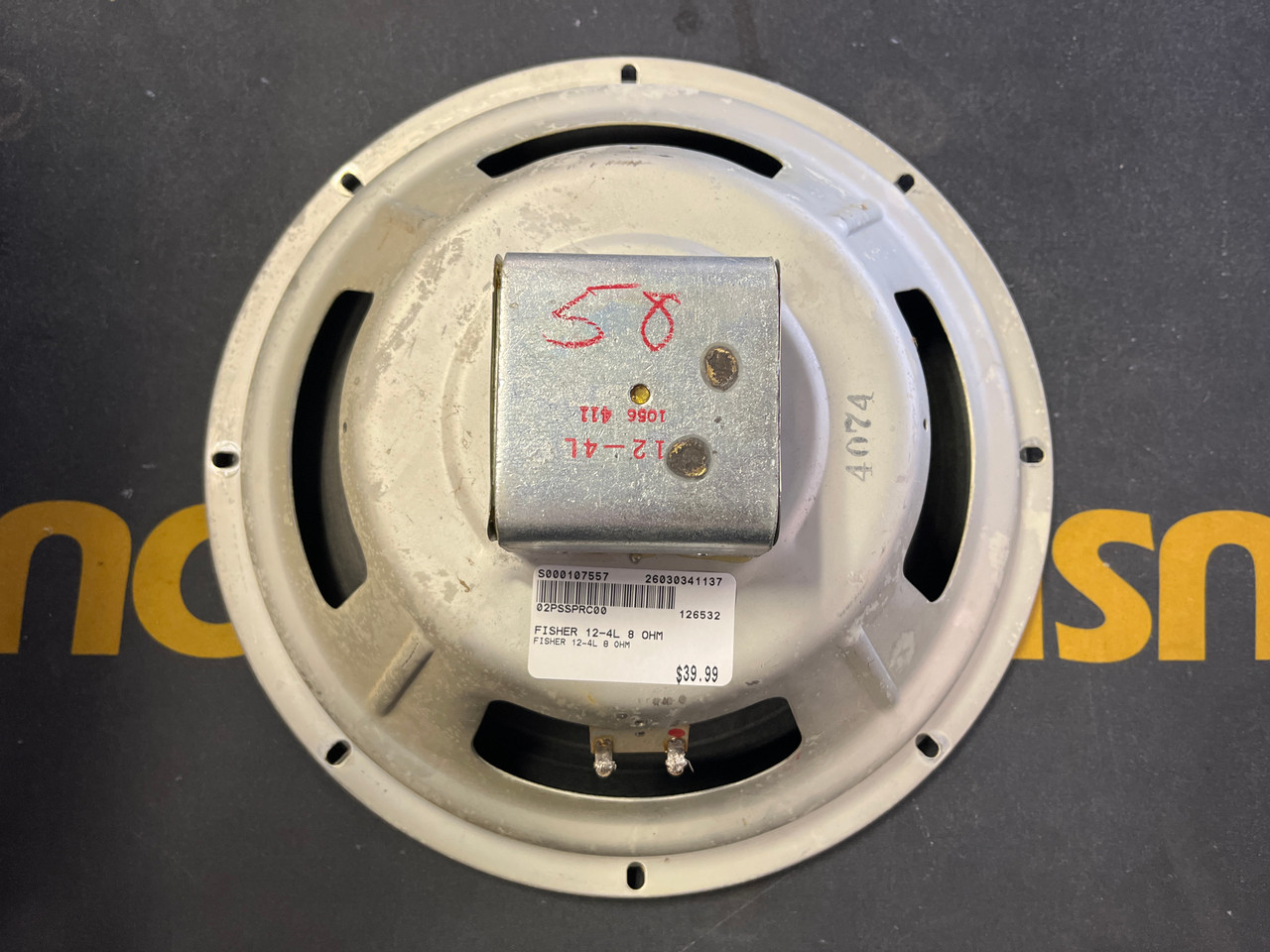Used FISHER 12-4L 8 OHM Raw Speaker