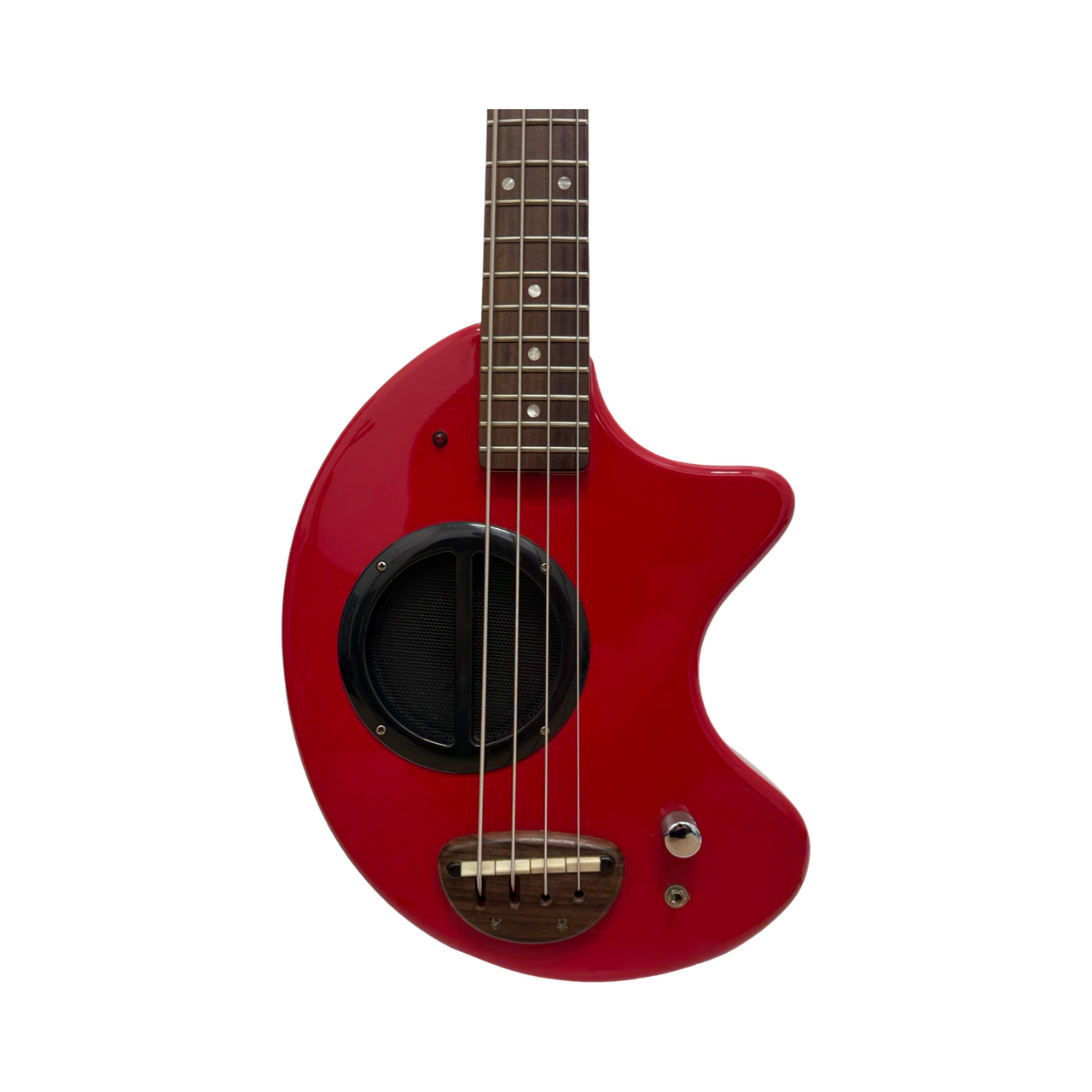 Used Fernandes NOMAD BASS Vintage Acoustic Bass Guitar Red 4-String