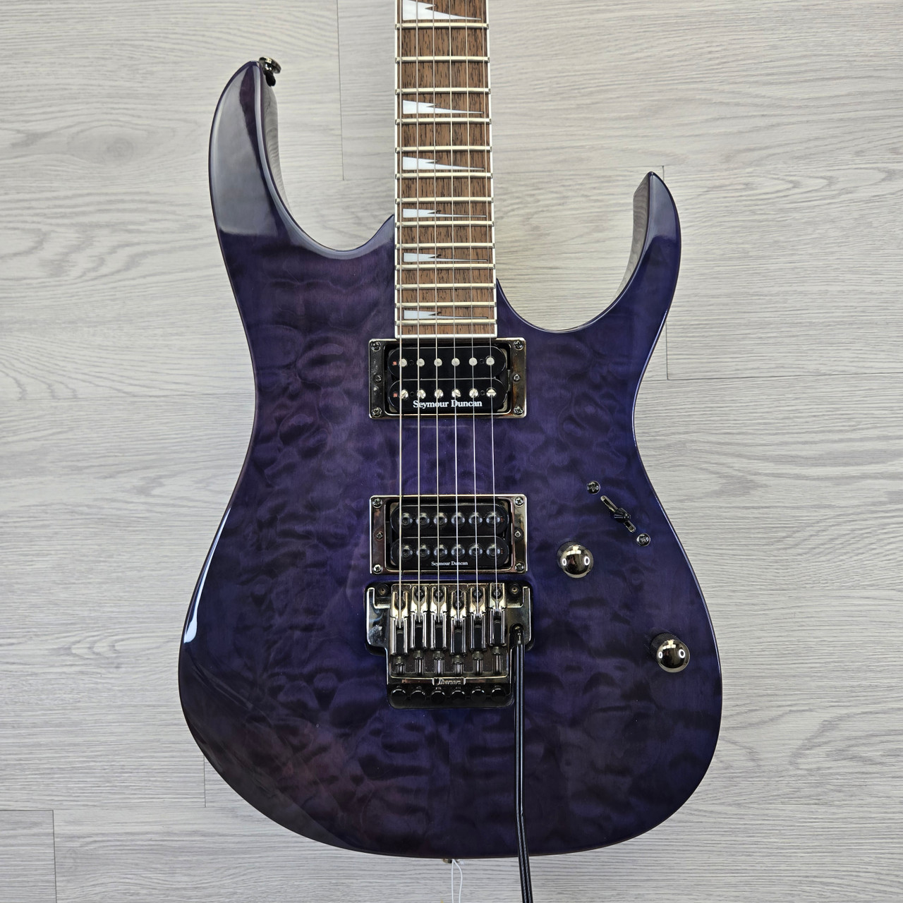 Used Ibanez RG320 DXQM Super S Electric Guitar Silver/Gray 6-String
