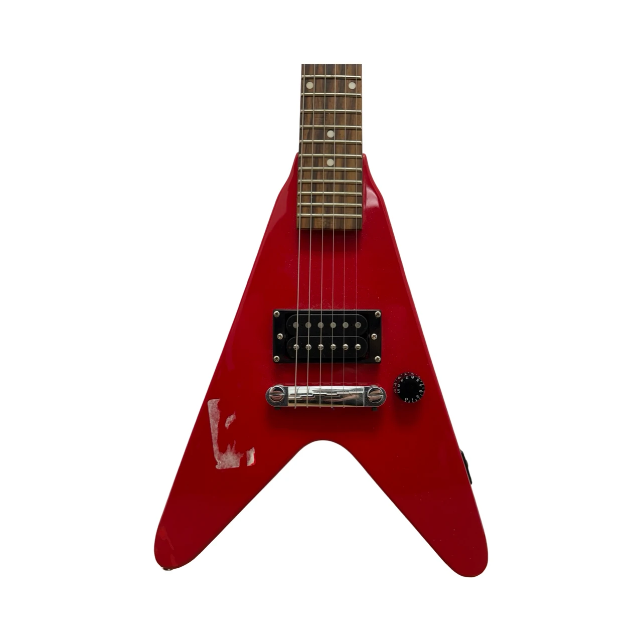 Used Maestro ROADIE MINI FLYING V Pointy Electric Guitar Red 6-String