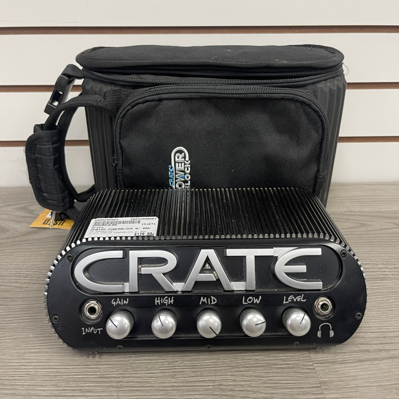 Used Crate CPB150 POWERBLOCK W/ BAG Solid State Guitar Head
