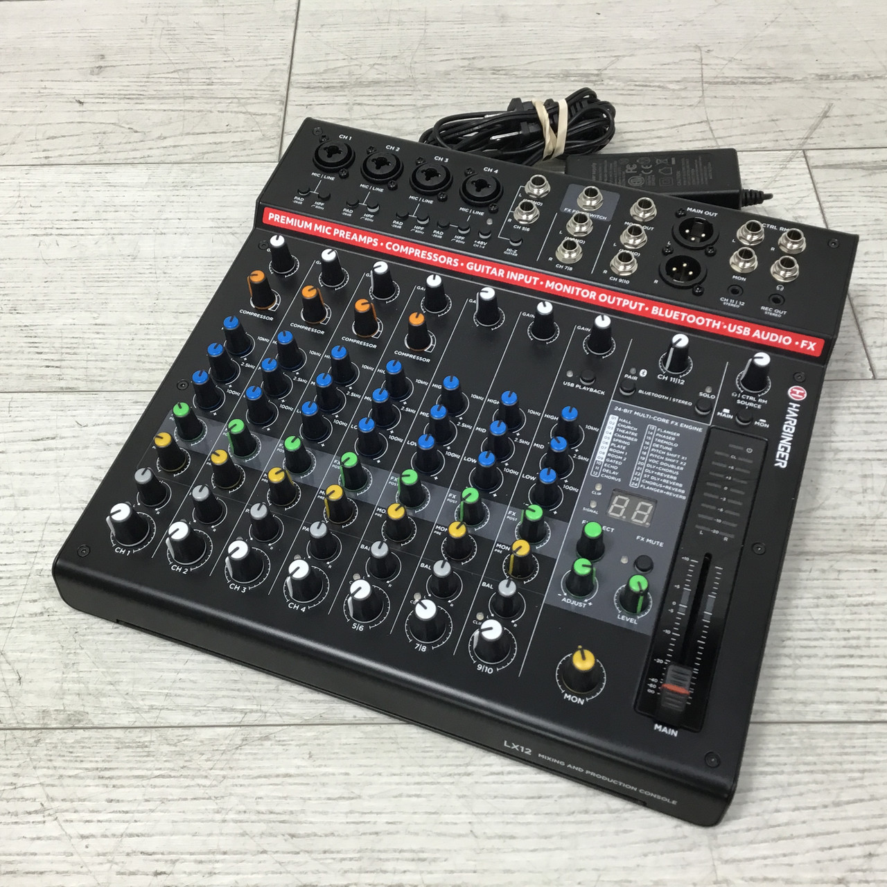 Used Harbinger LX12 12 CHANNEL MIXER WITH FX Mixing Console