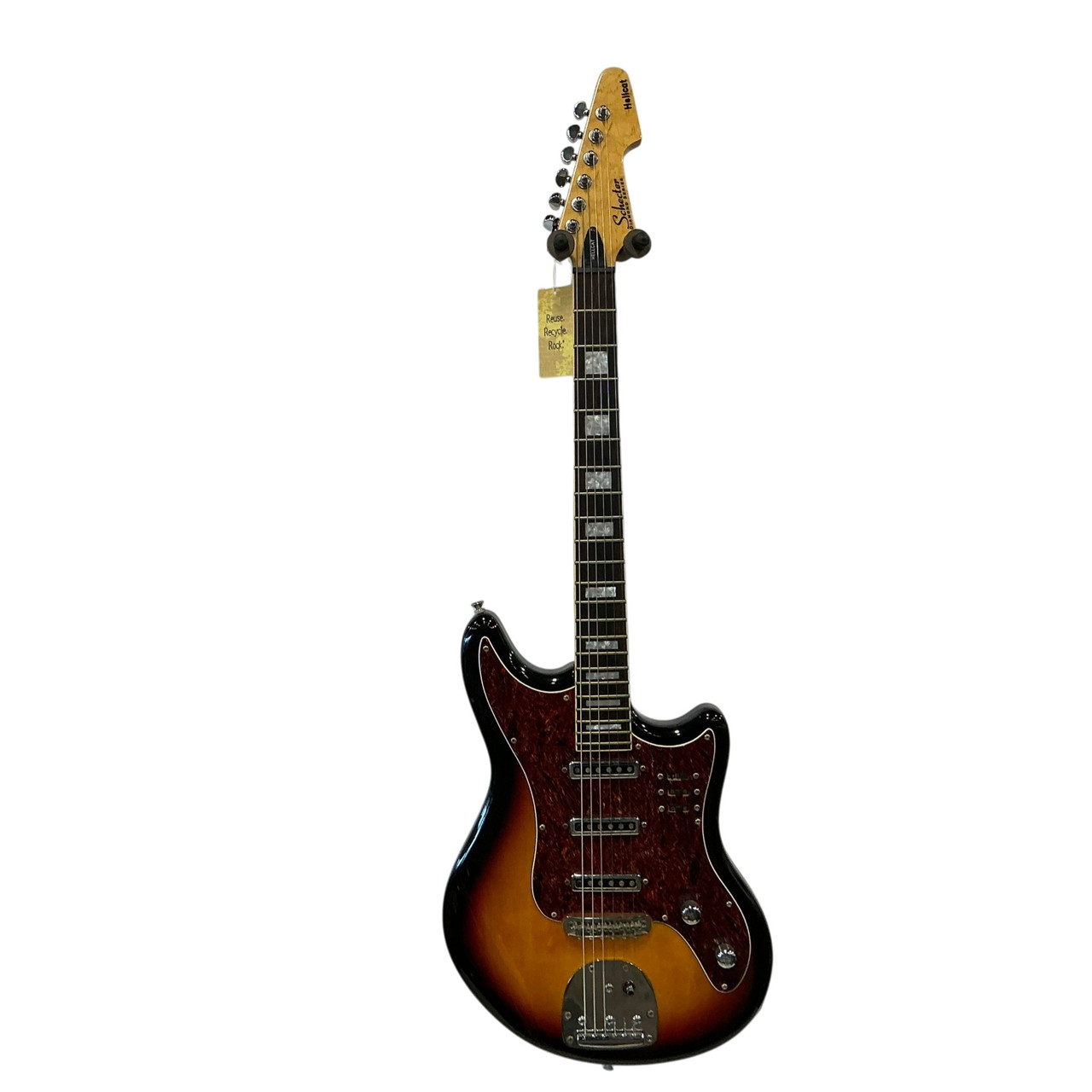 Used Schecter HELLCAT VI Double Cut Electric Guitar Sunburst 6-String
