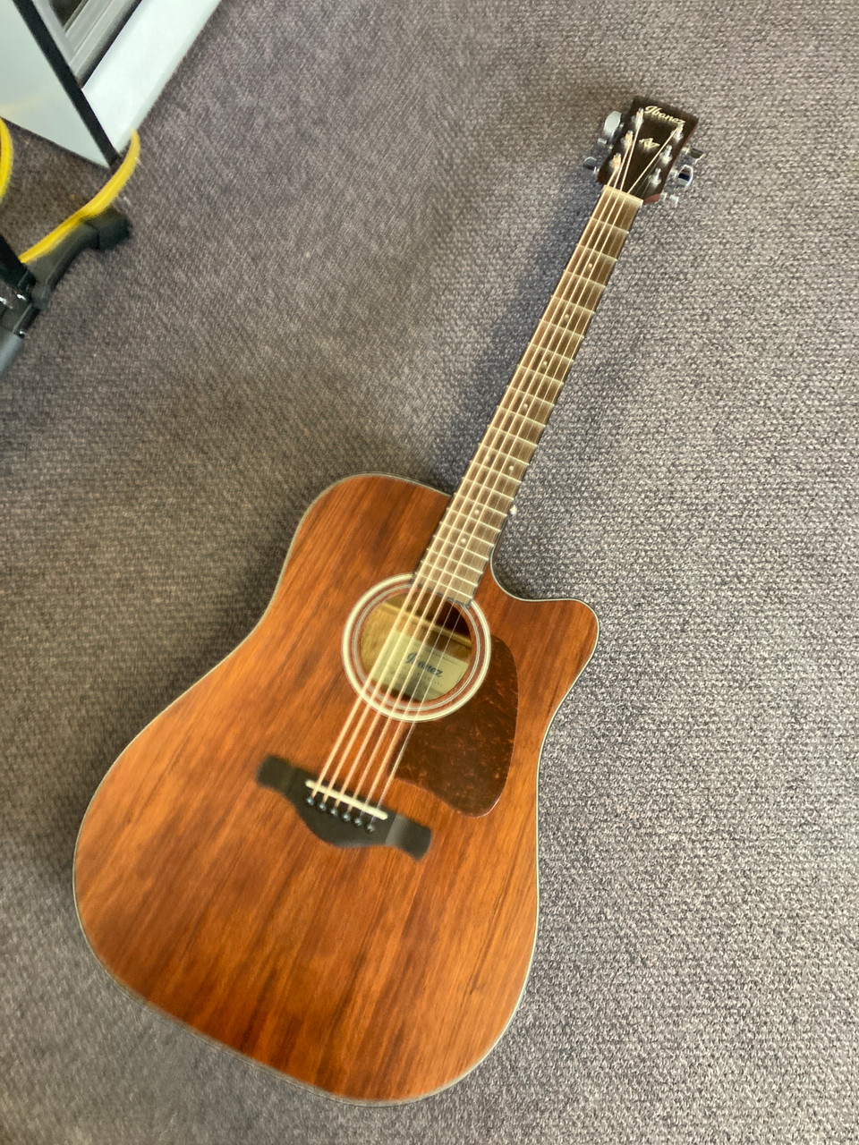 Used Ibanez AW54CE-OPN Solid Top Acoustic Guitar Wood