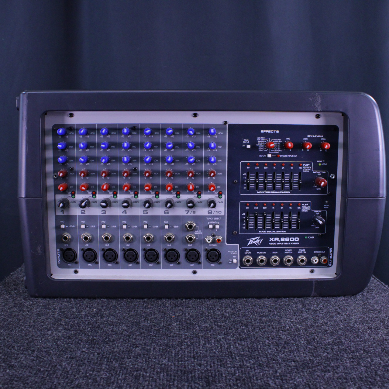 Used Peavey XR-8600 POWERED MIXER HEAD Powered Mixing Head