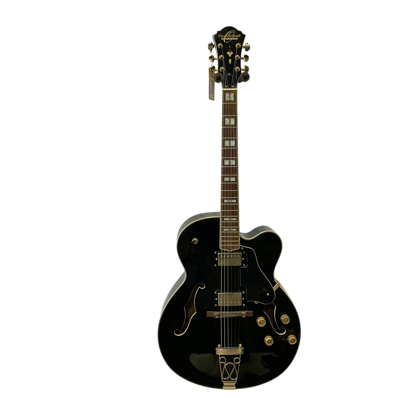 Used Oscar Schmidt OE-40B Semi-Hollow Electric Guitar Black 6-String