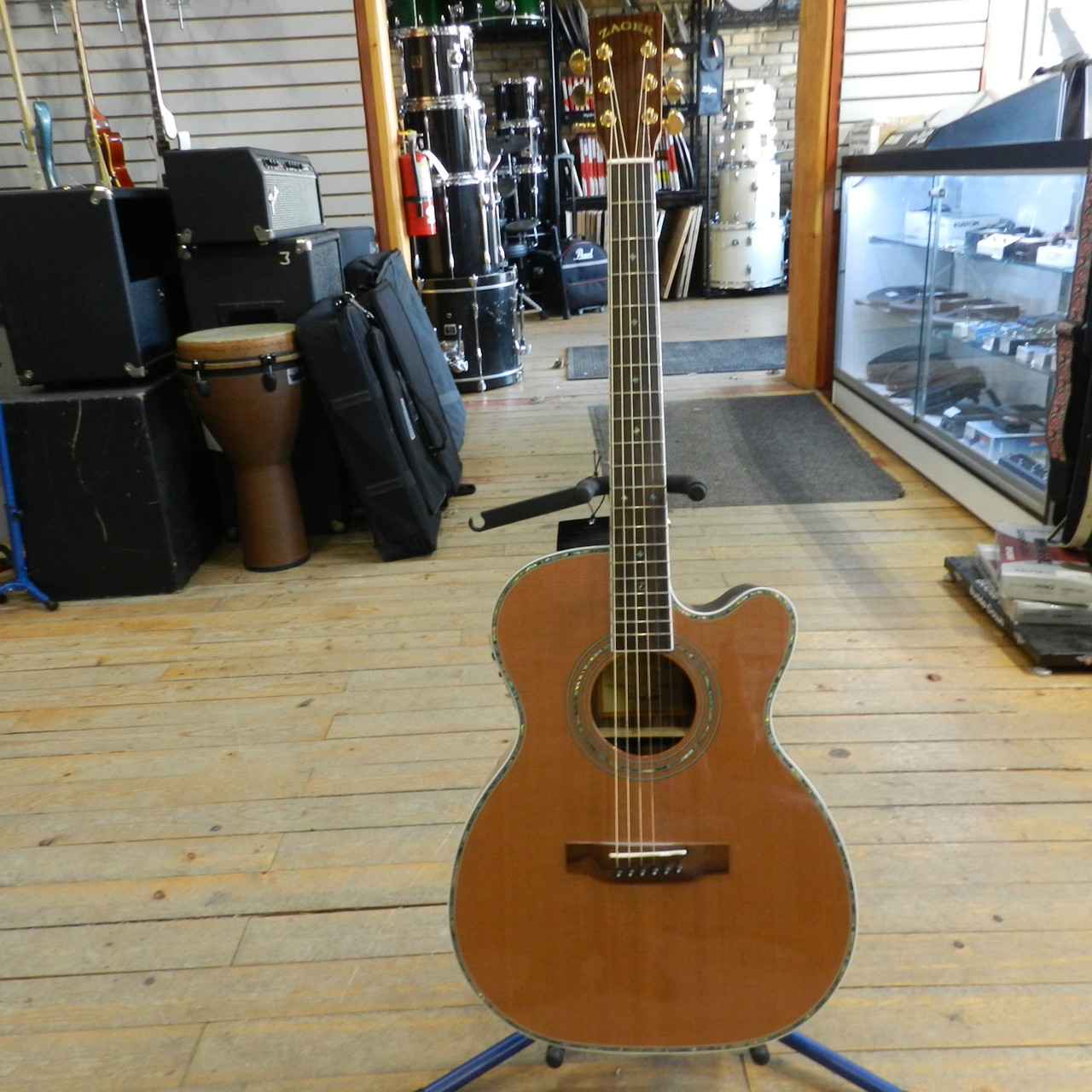 Used Zager ZAD-800MCE AURA/N Solid Top Acoustic Guitar Natural
