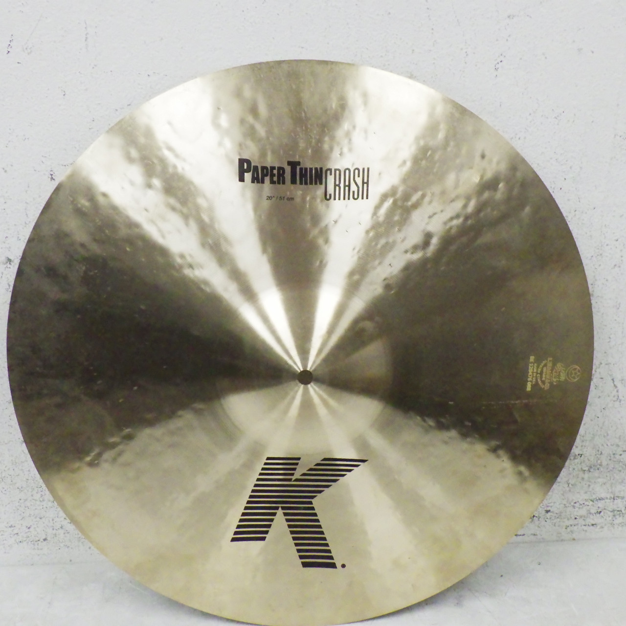 Used Zildjian K CUSTOM PAPER THIN CRASH 20 INCH Crash Cymbal Other