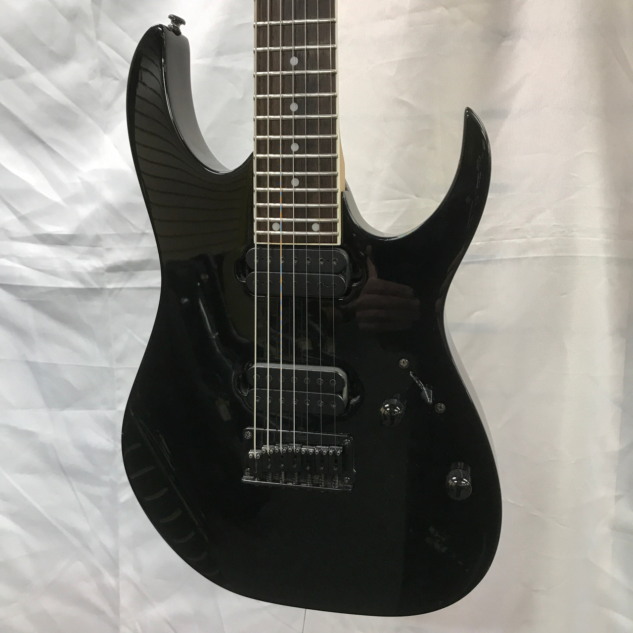 Used Ibanez RG7321 7 STRING Super S Electric Guitar Black 7-String