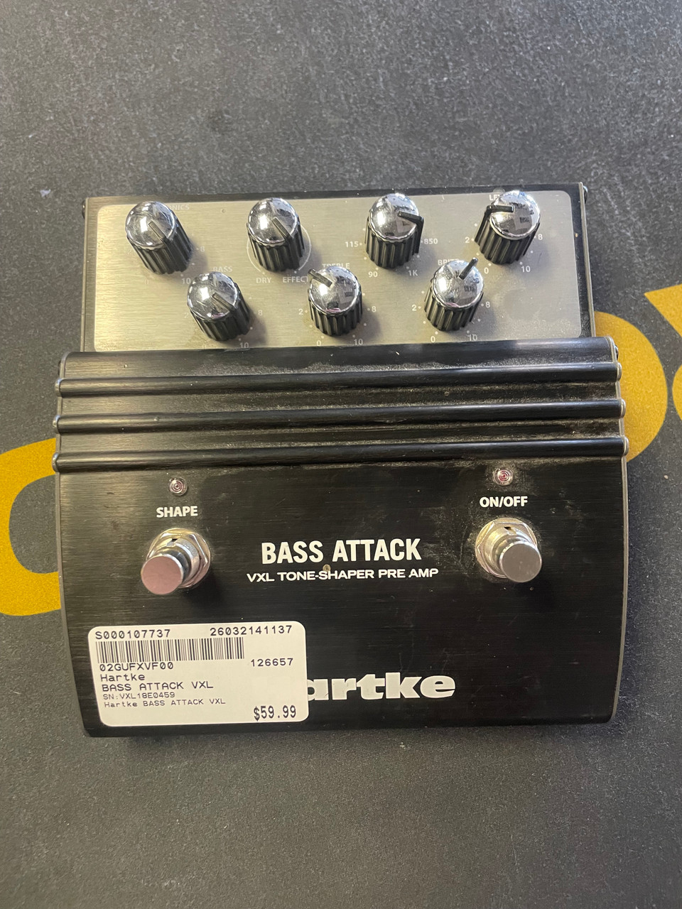 Used Hartke BASS ATTACK VXL Bass Pre-Amp Pedal