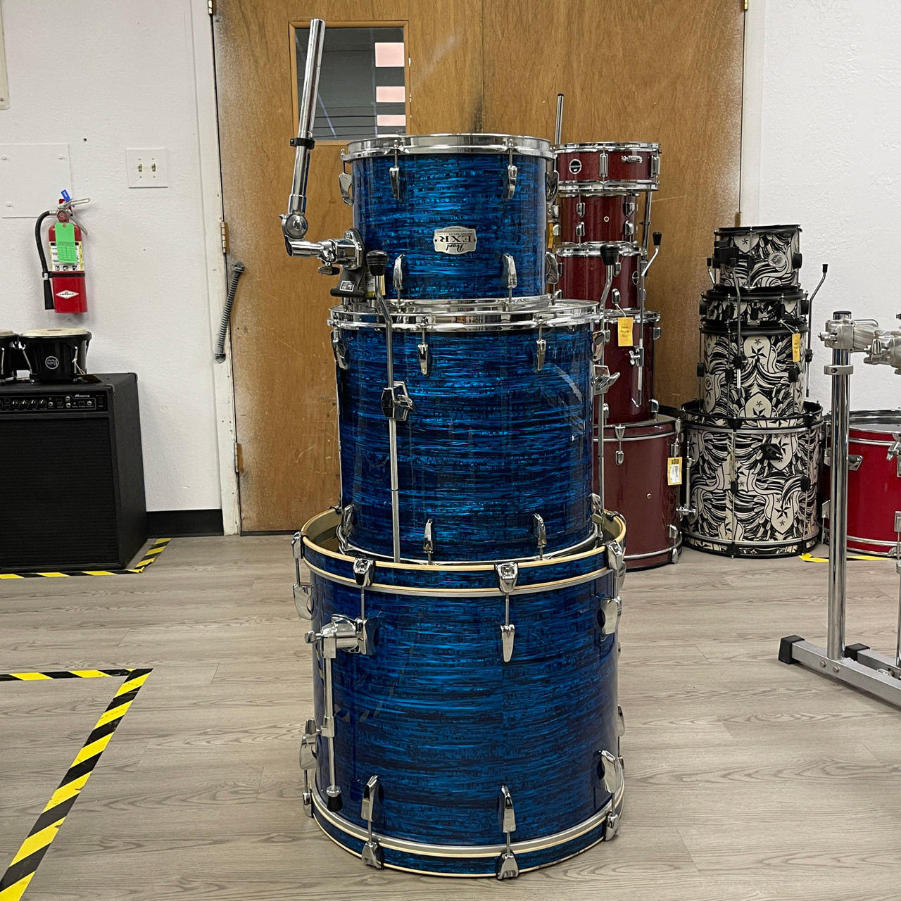 Used Pearl 3PC EXR EXPORT SERIES KIT Drum Shell Kit Blue
