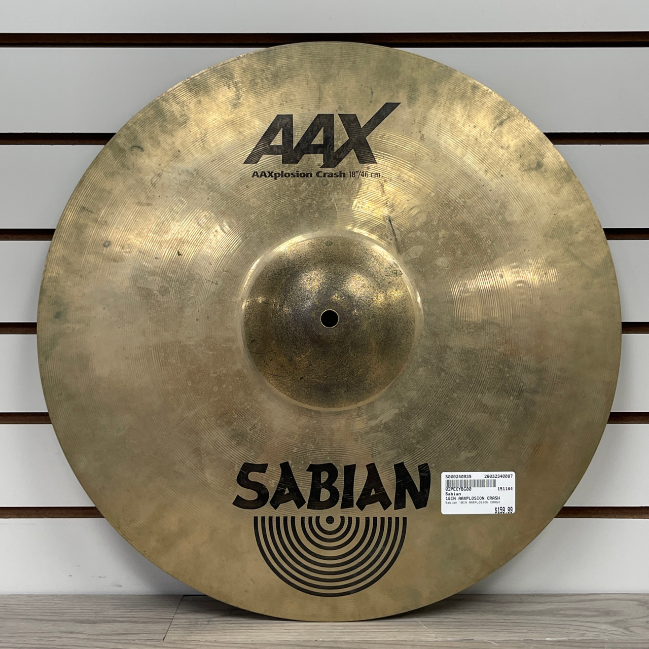 Used Sabian 18IN AAXPLOSION CRASH Crash Cymbal 18
