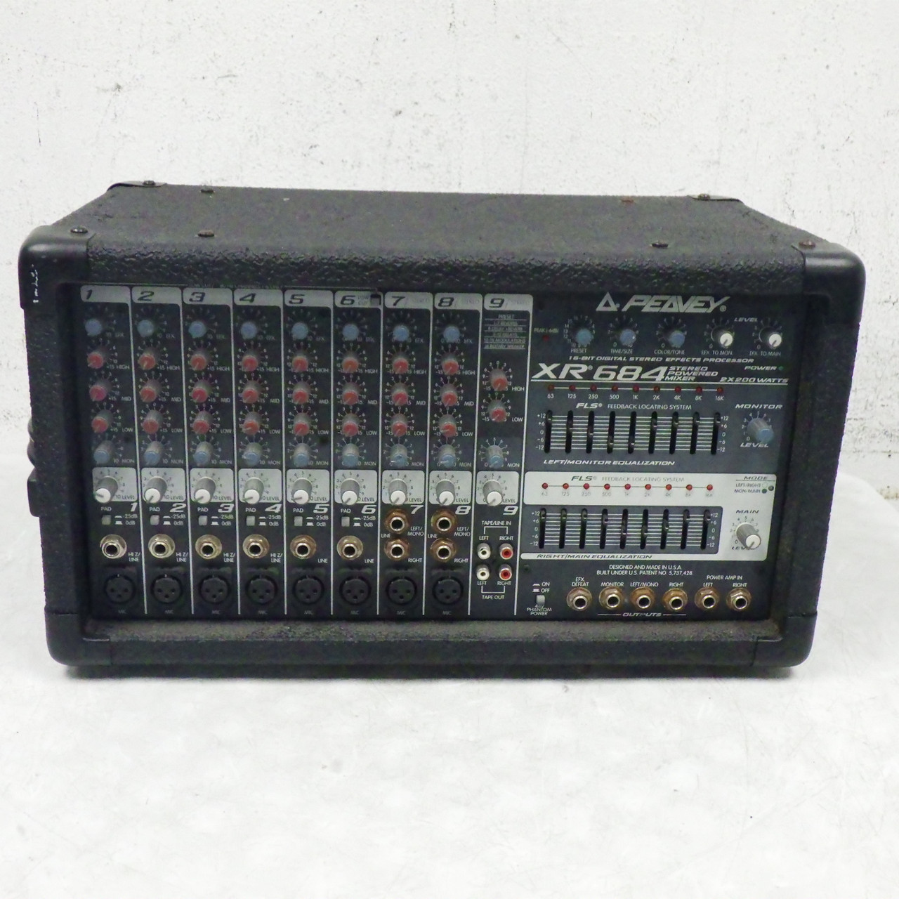 Used Peavey XR 684 POWERED MIXER HEAD Powered Mixing Head