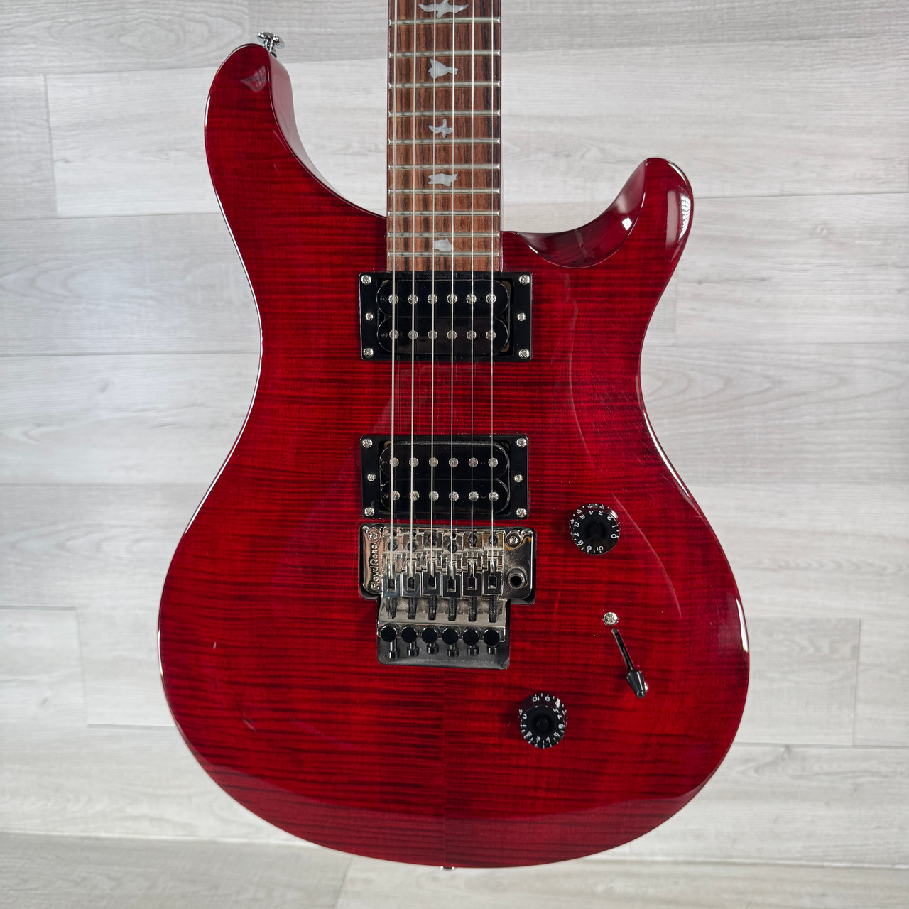 Used PRS SE Custom 24 Floyd Electric Guitar - Red